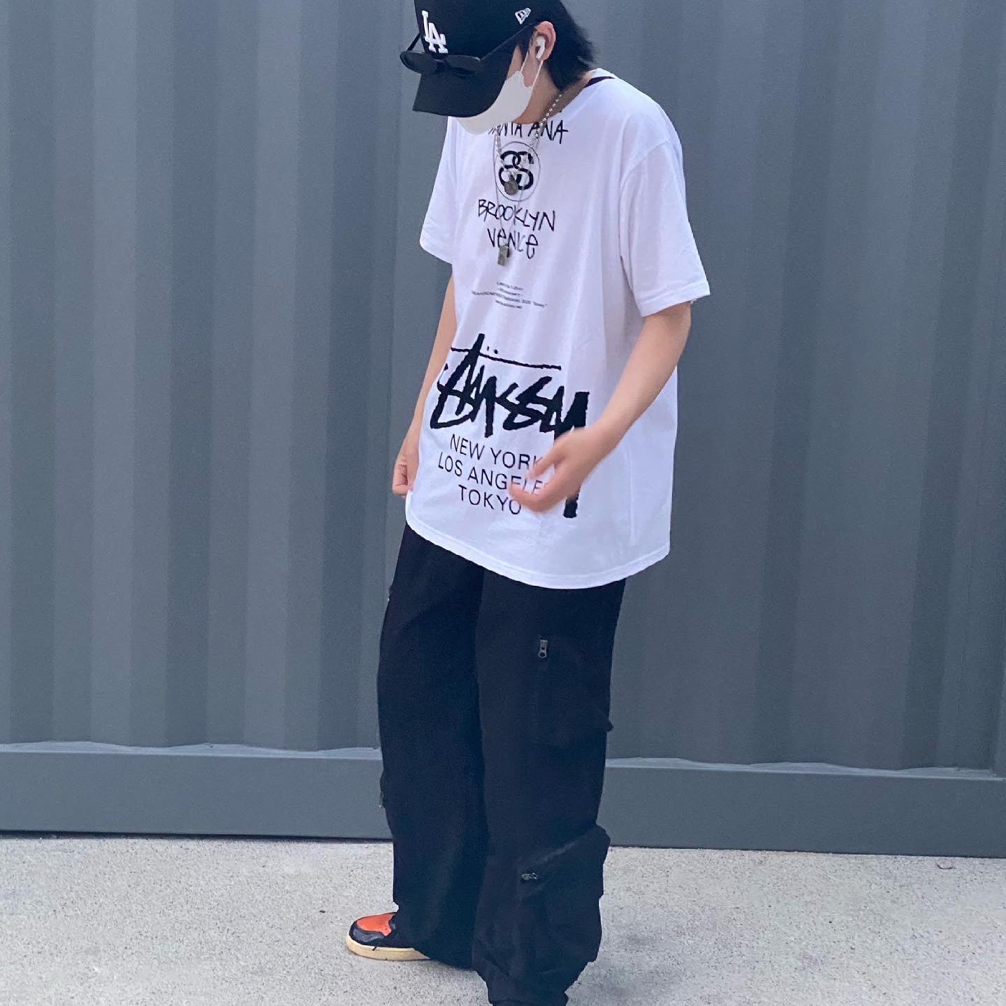 Stussy x Takahiromiyashita The Soloist 40 WT T-Shirt 착용 스타일