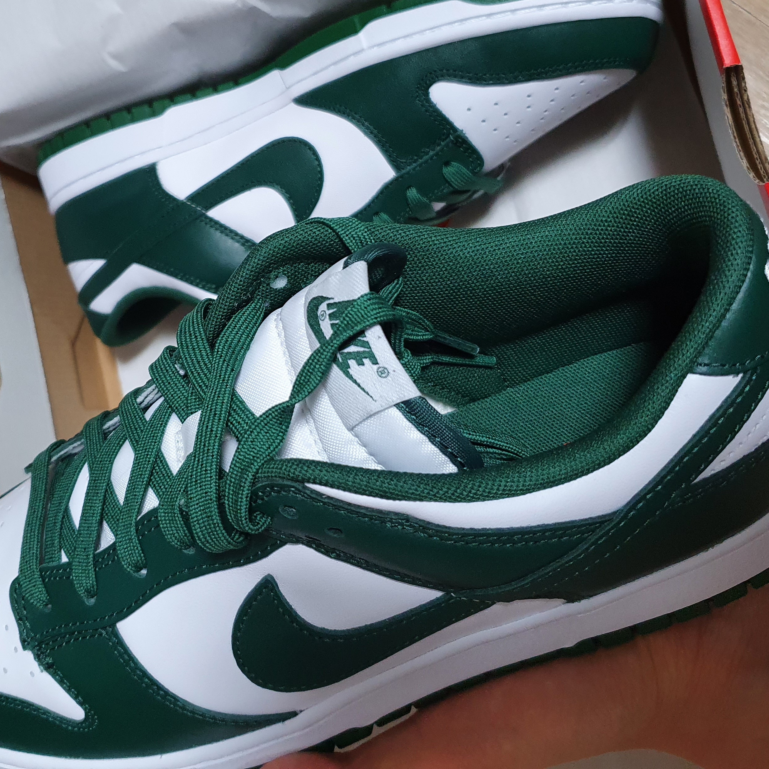 Nike Dunk Low Retro Varsity Green 착용 스타일