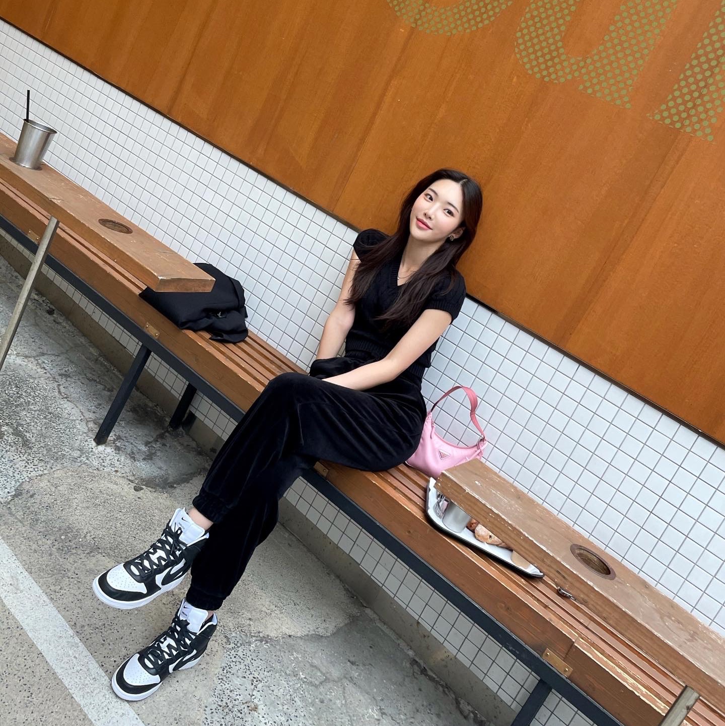 Nike x Ambush Dunk High Black 착용 스타일 - 2
