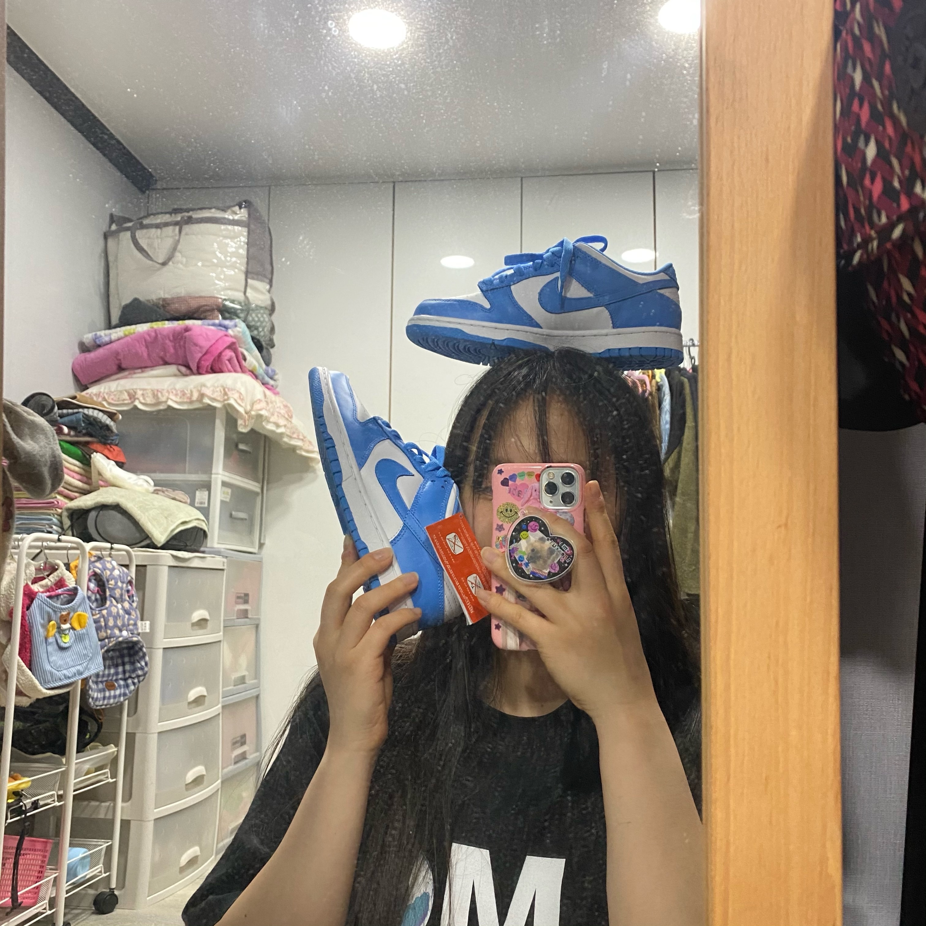 Nike Dunk Low Retro University Blue 착용 스타일 - 1
