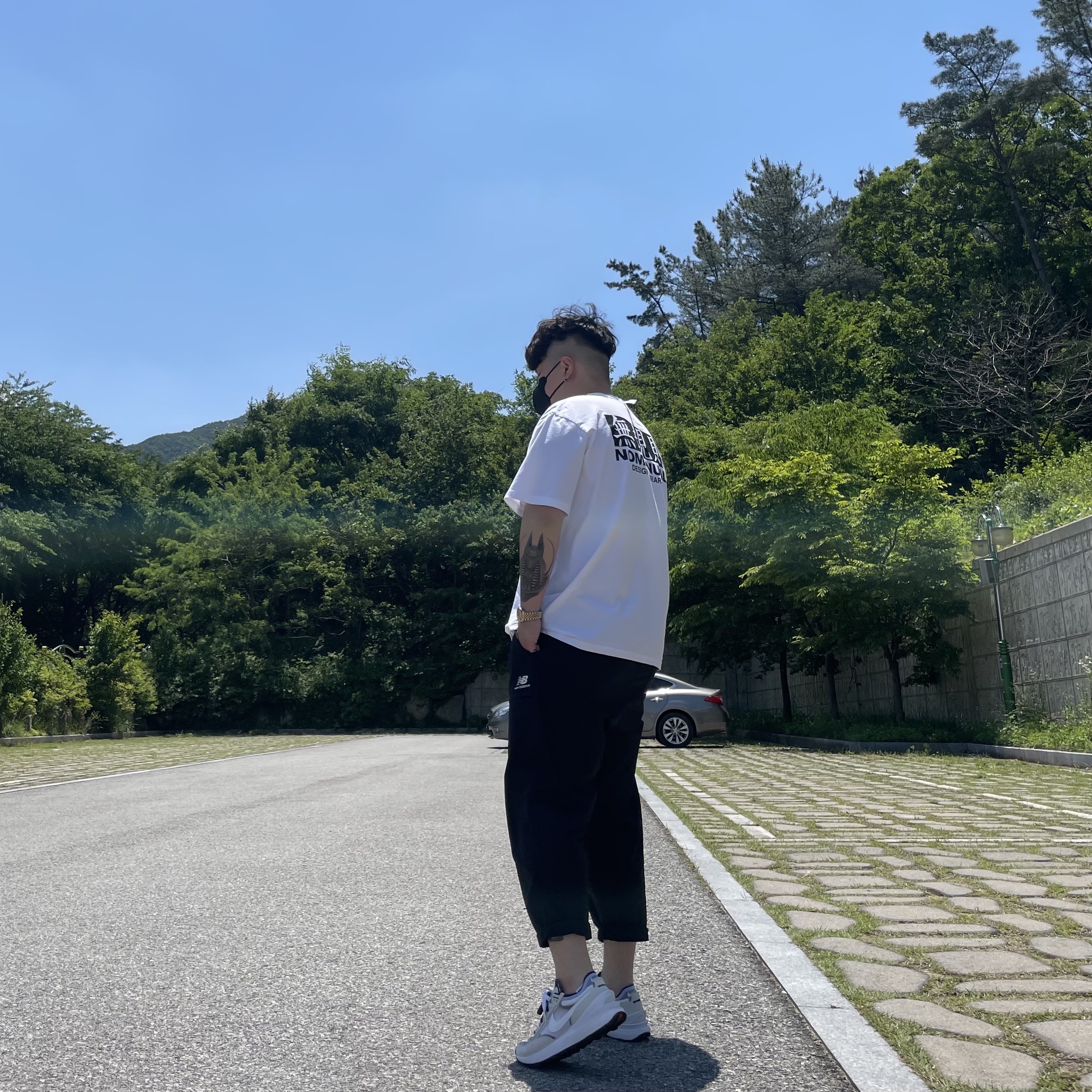 Nike Waffle One Infinite Lilac 착용 스타일