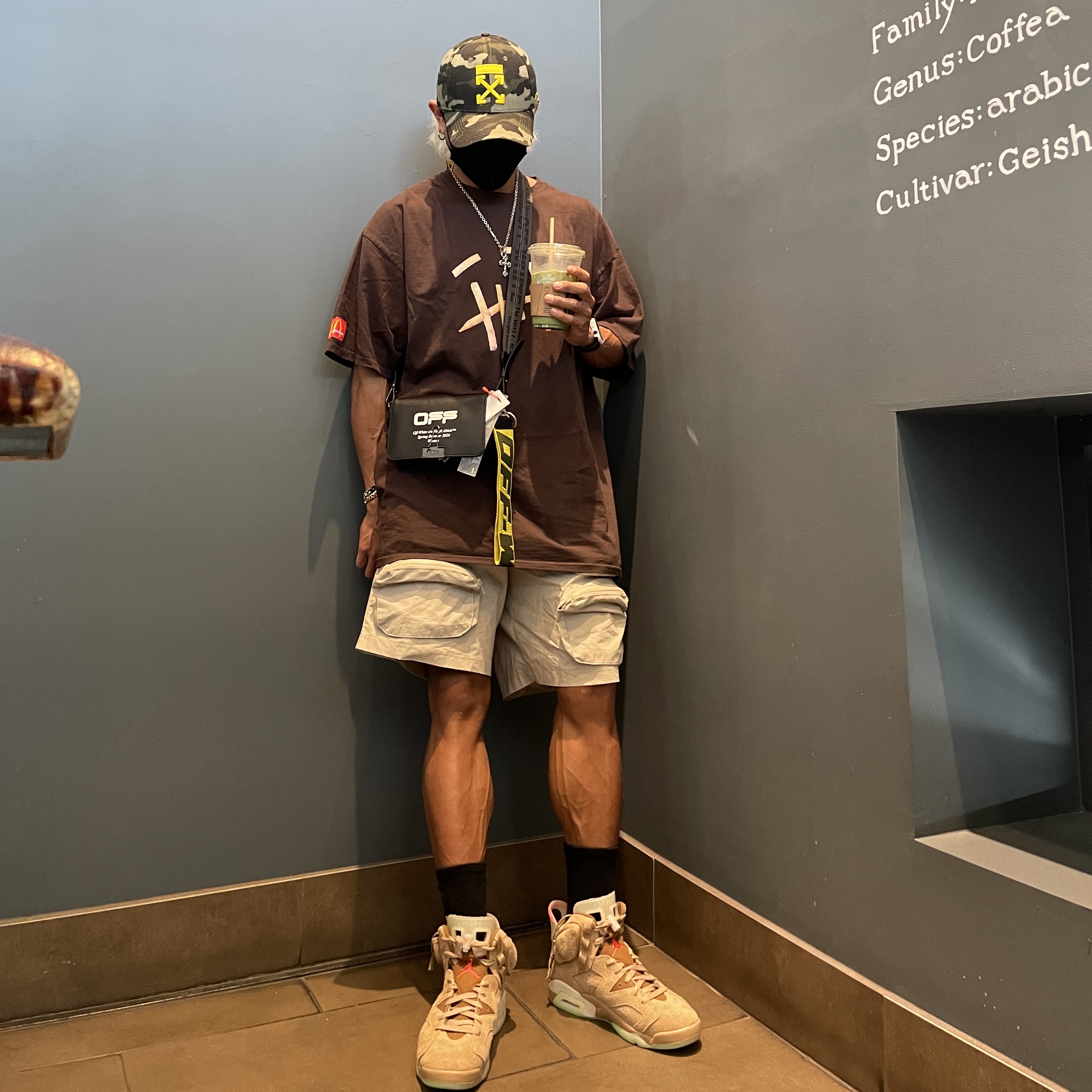 Jordan 6 x Travis Scott Retro SP British Khaki 착용 스타일