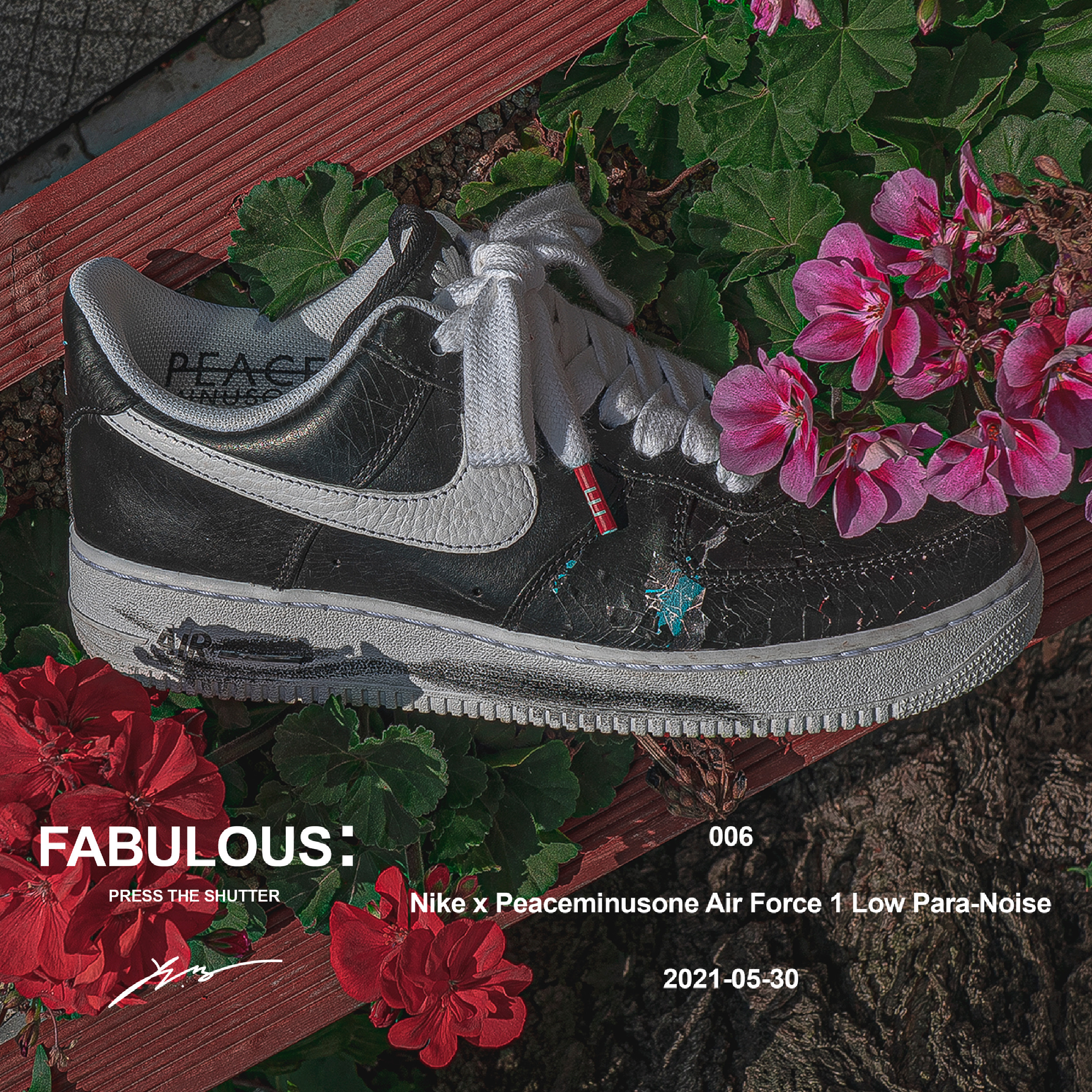 Nike x Peaceminusone Air Force 1 Low Para-Noise 착용 스타일