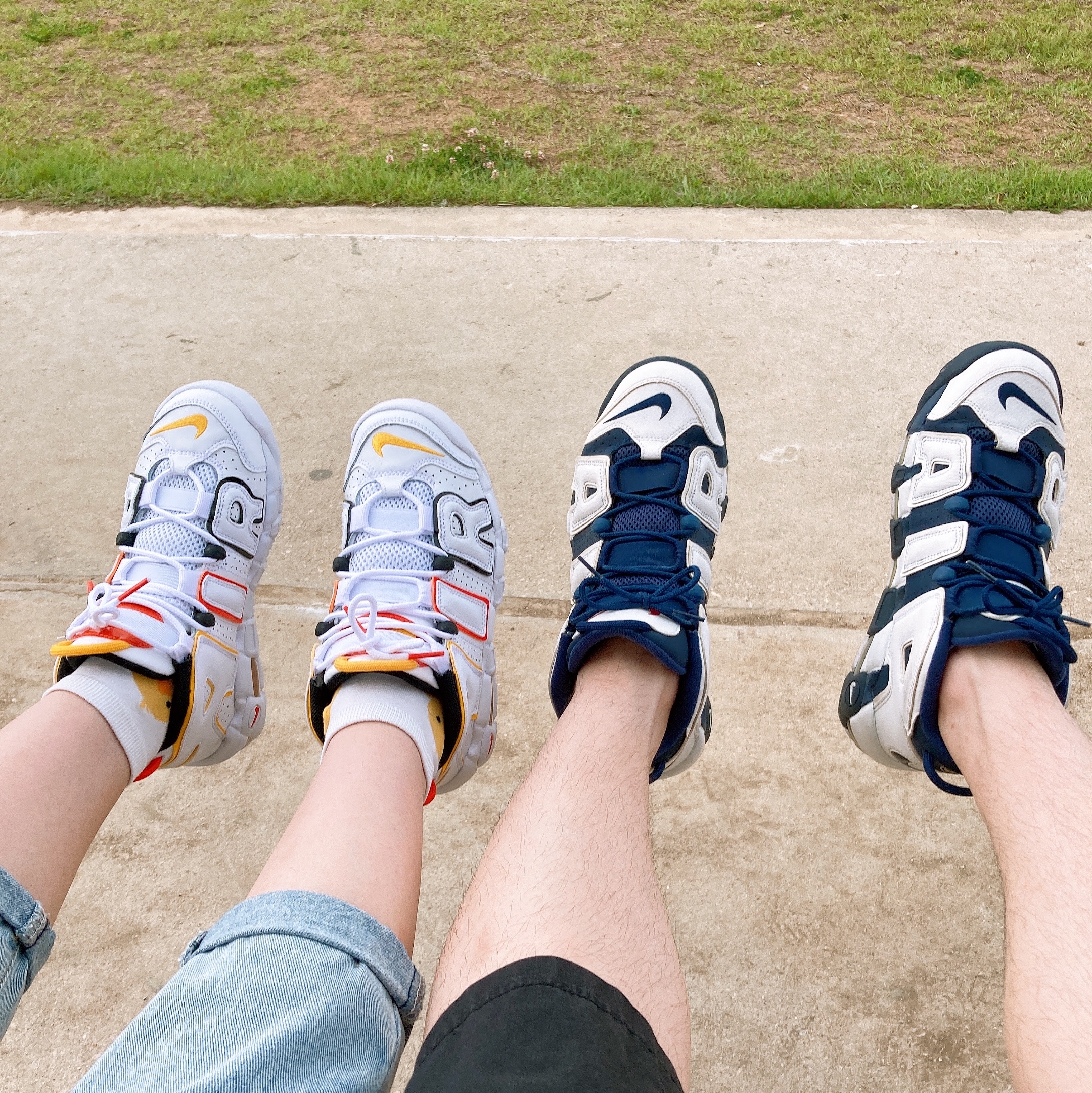(GS) Nike Air More Uptempo Rayguns, Nike Air More Uptempo Olympic 2020 착용 스타일