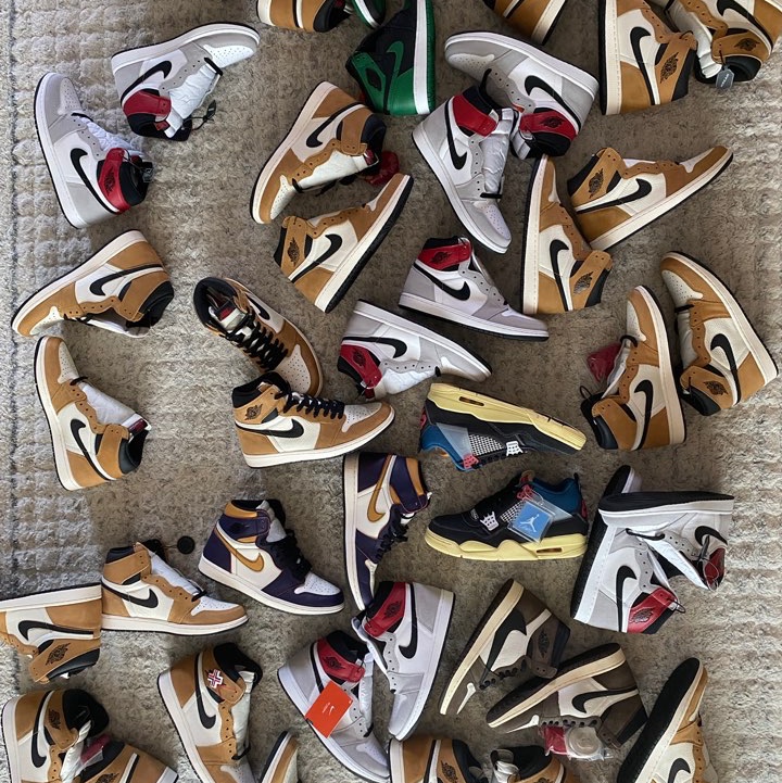 Jordan 1 Retro High Rookie of the Year, Jordan 1 Retro High OG Light Smoke Grey 착용 스타일 - 1