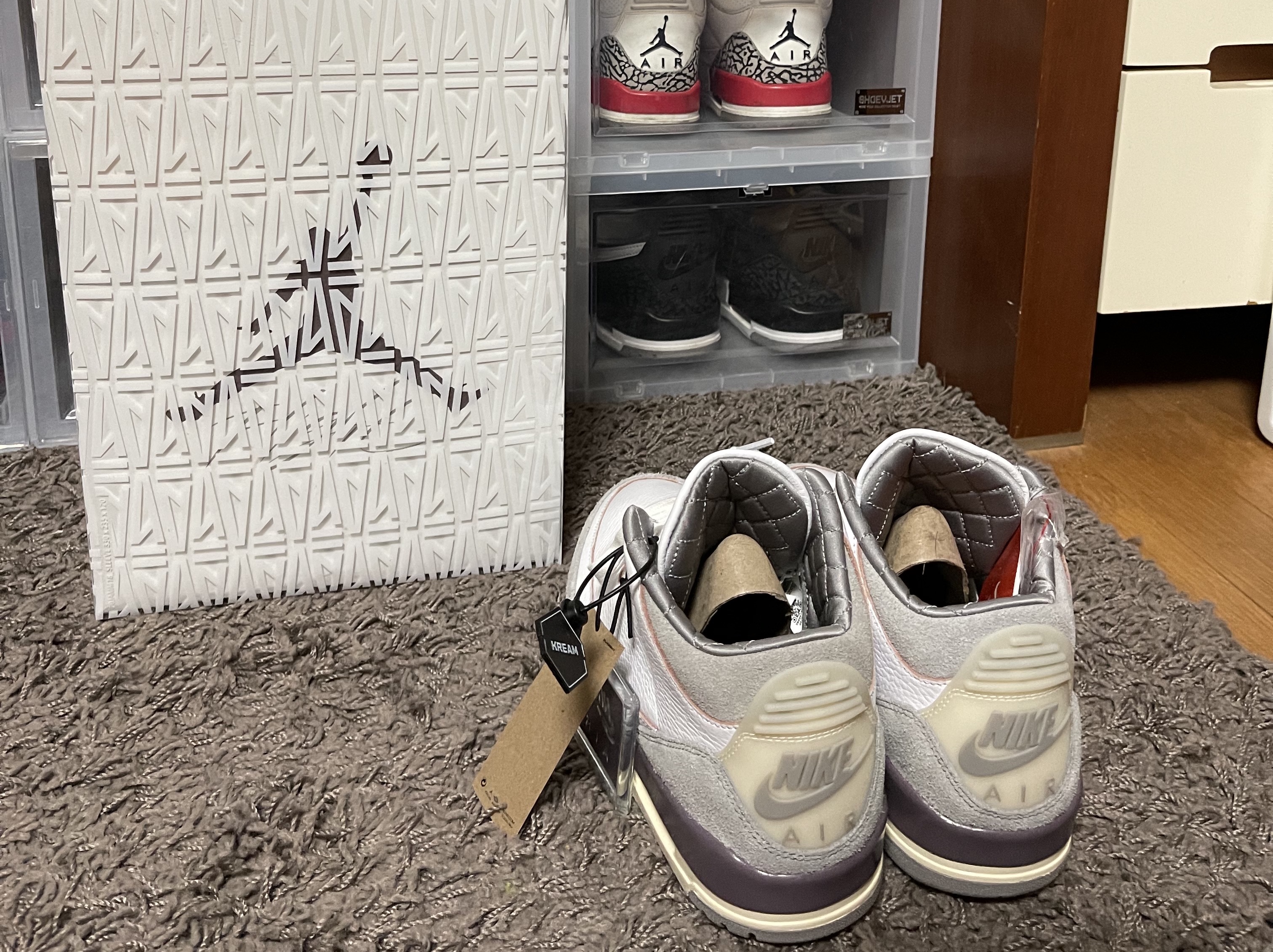 (W) Jordan 3 x A Ma Maniere Retro SP 착용 스타일 - 4