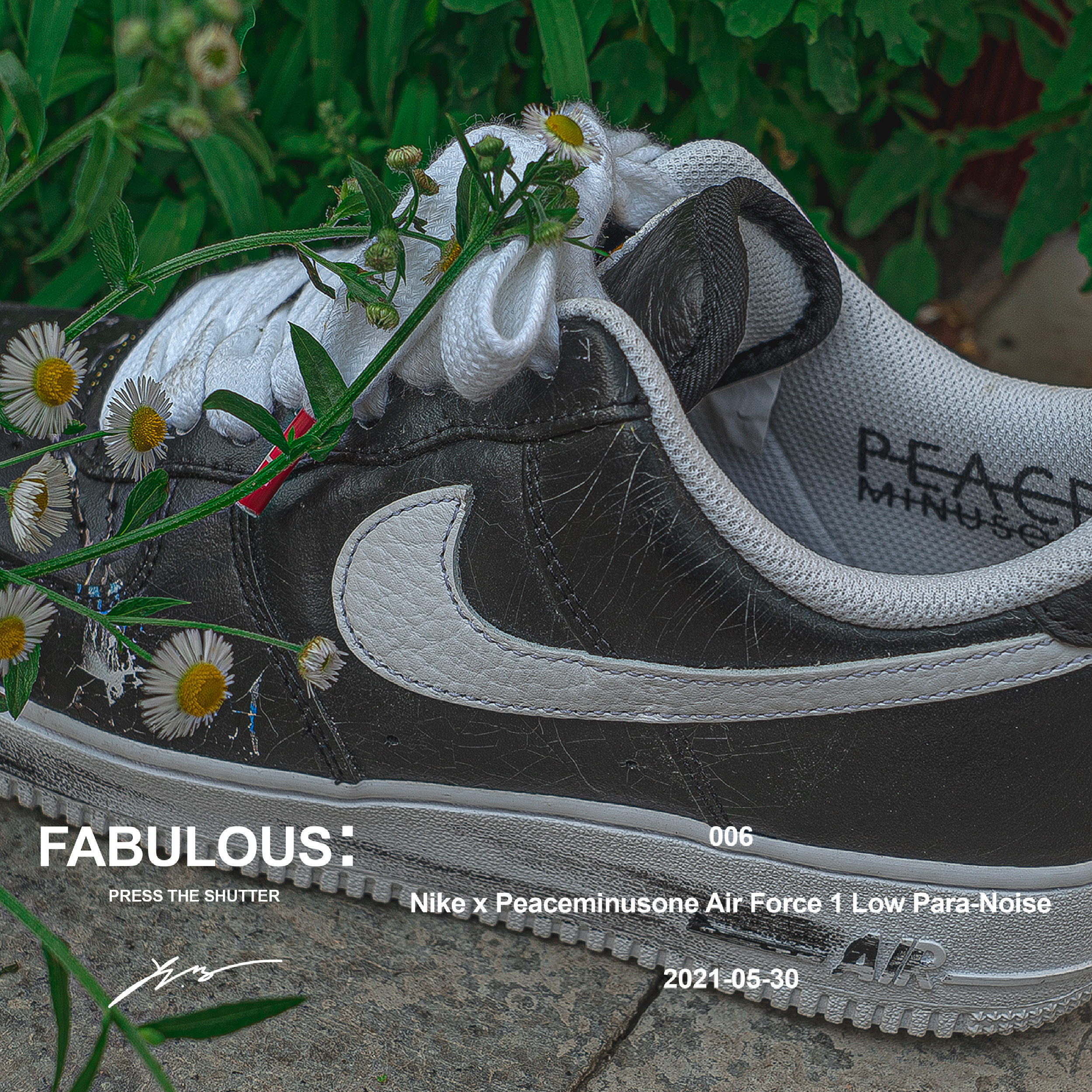 Nike x Peaceminusone Air Force 1 Low Para-Noise 착용 스타일