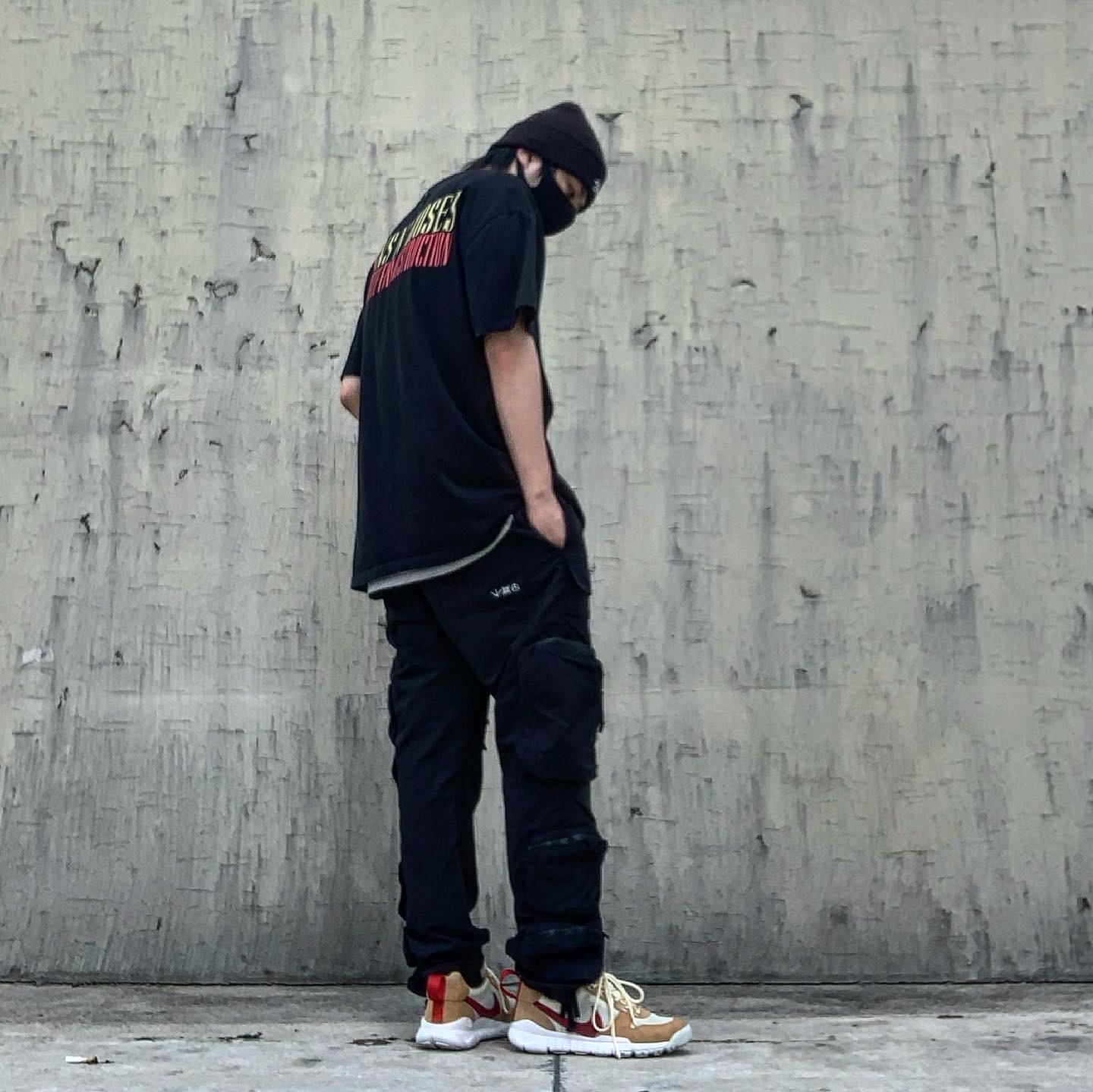 Nike x Tom Sachs Mars Yard Overshoe 3.0, Nike x Stussy Cuff Beanie Black 착용 스타일 - 4