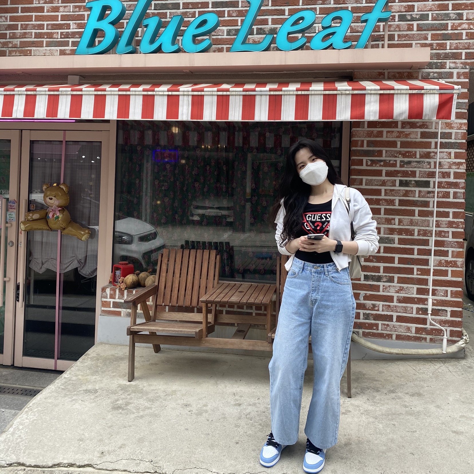 Jordan 1 Retro High OG University Blue 착용 스타일