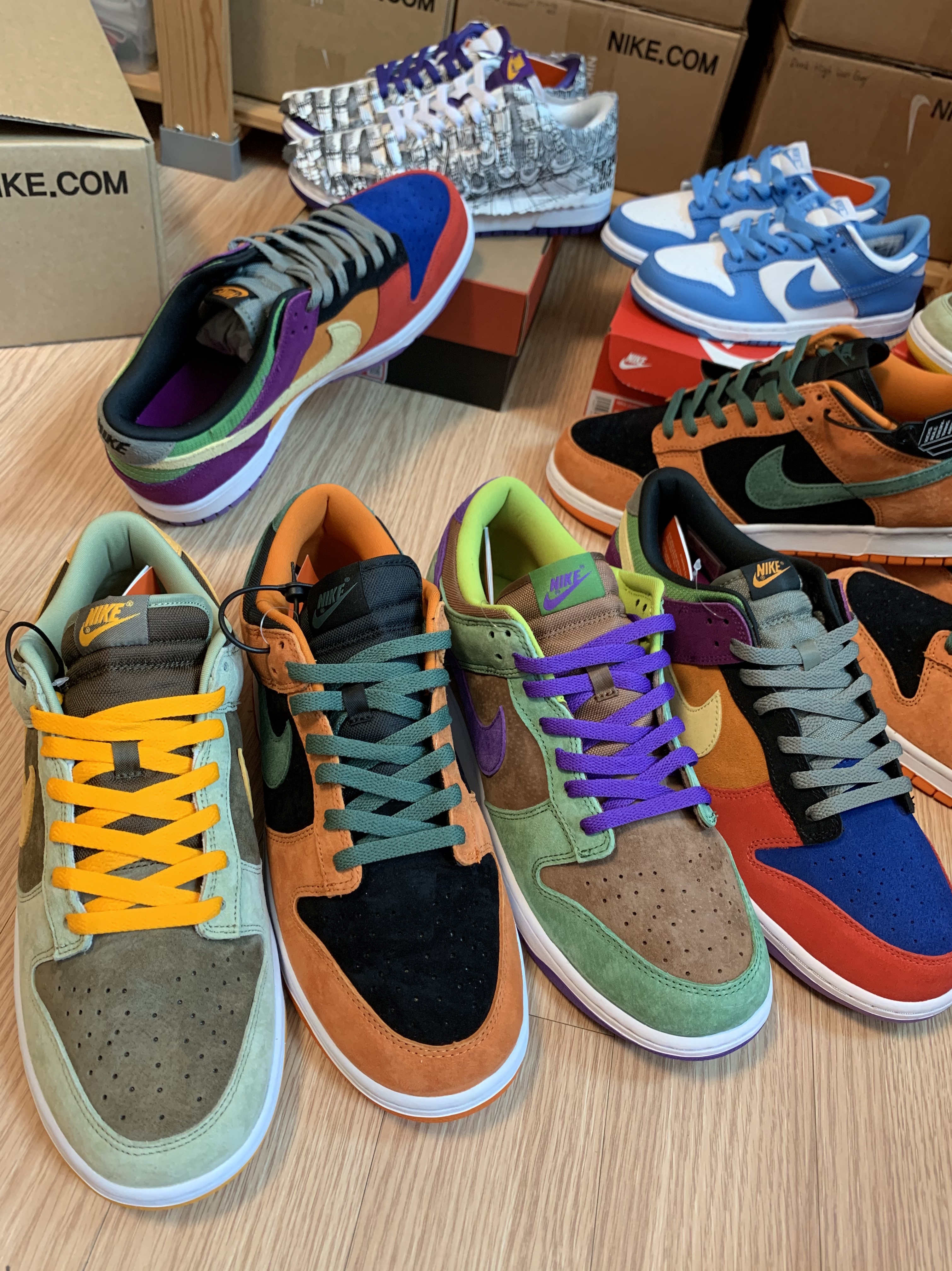 Nike Dunk Low SE Dusty Olive, Nike Dunk Low SP Ceramic 착용 스타일