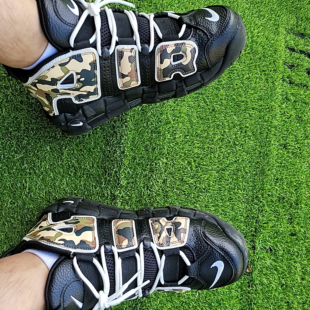 Nike Air More Uptempo 96 Camo 착용 스타일 - 3