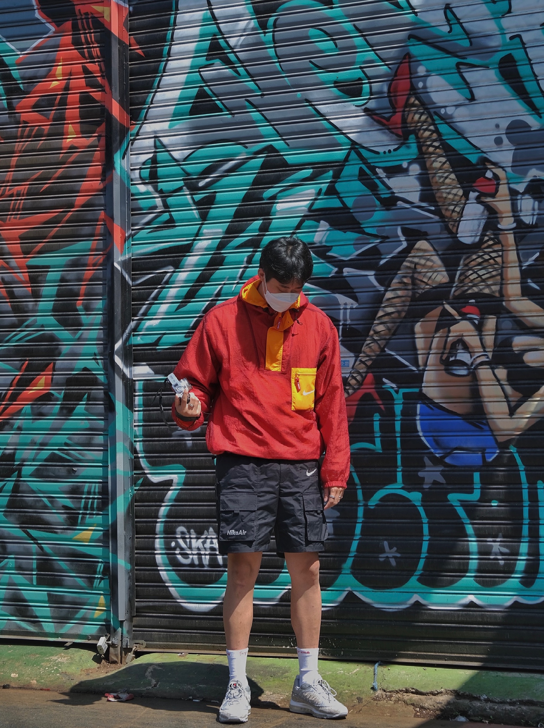 Nike x Supreme Air Max 98 Snakeskin, Supreme x Nike Jewel Reversible Ripstop Anorak Orange - 20FW 착용 스타일