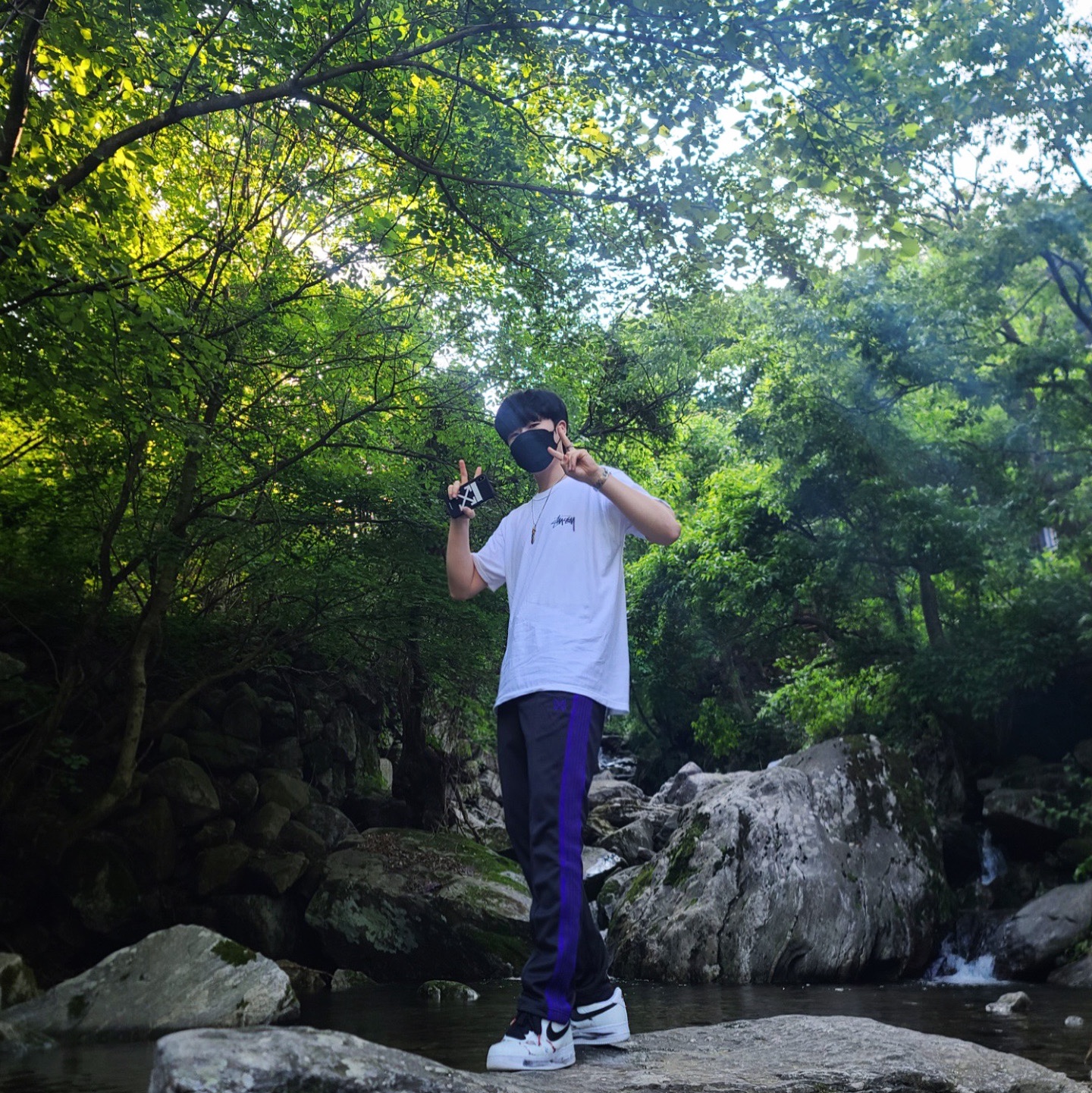 Nike x Peaceminusone Air Force 1 Low Para-Noise 2.0 착용 스타일