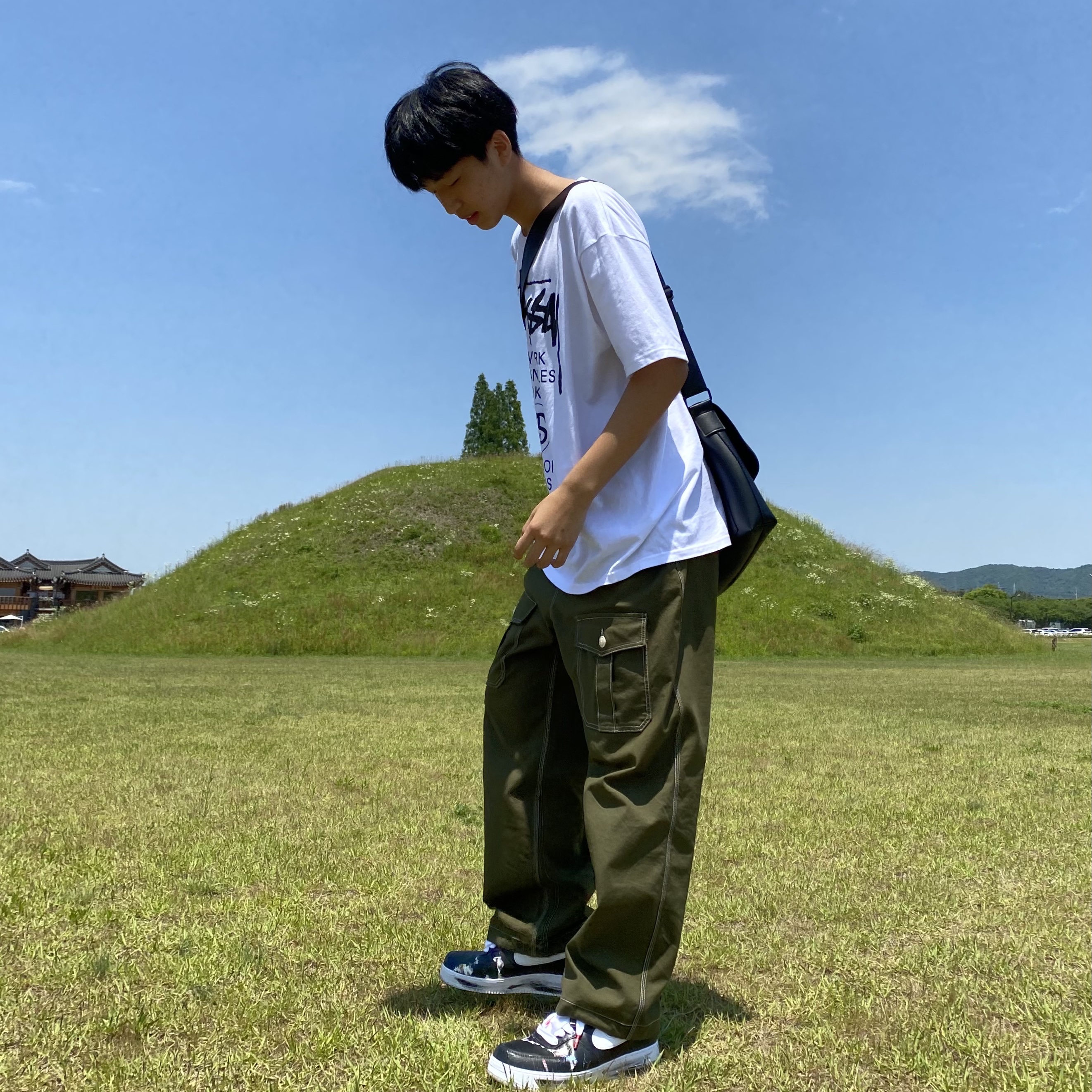 Nike x Peaceminusone Air Force 1 Low Para-Noise 착용 스타일 - 2
