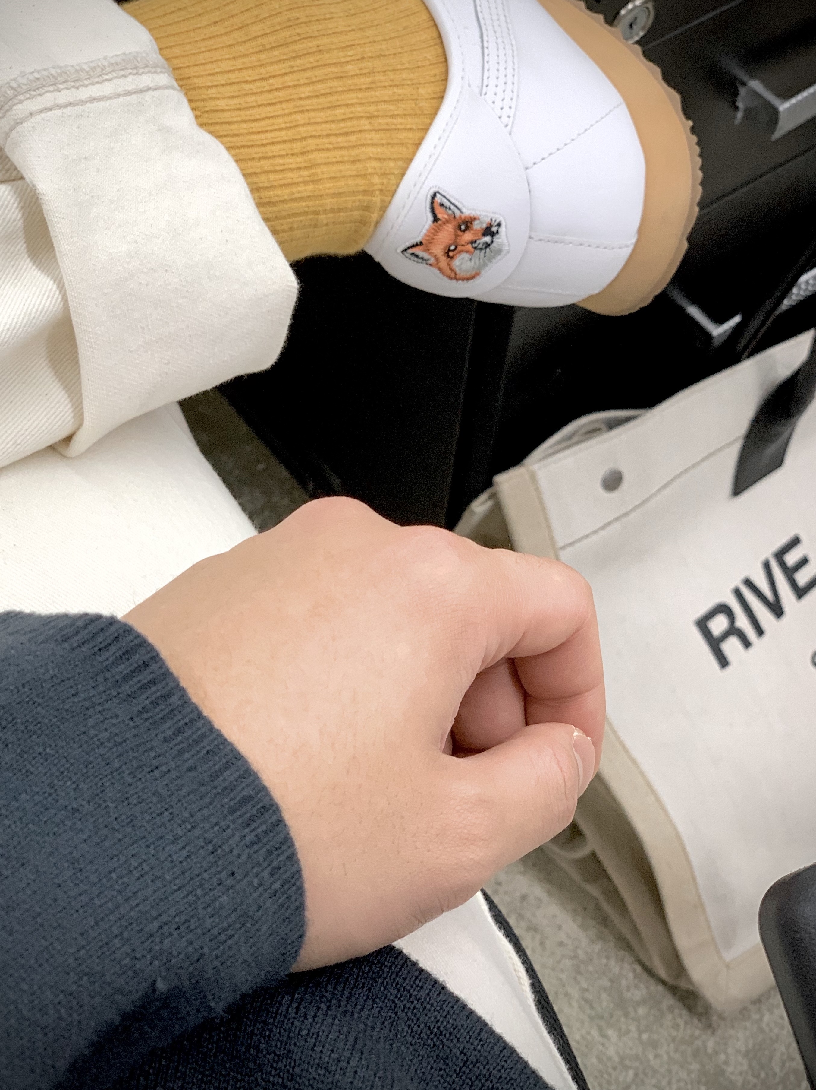 Puma x Maison Kitsune Roma White 착용 스타일
