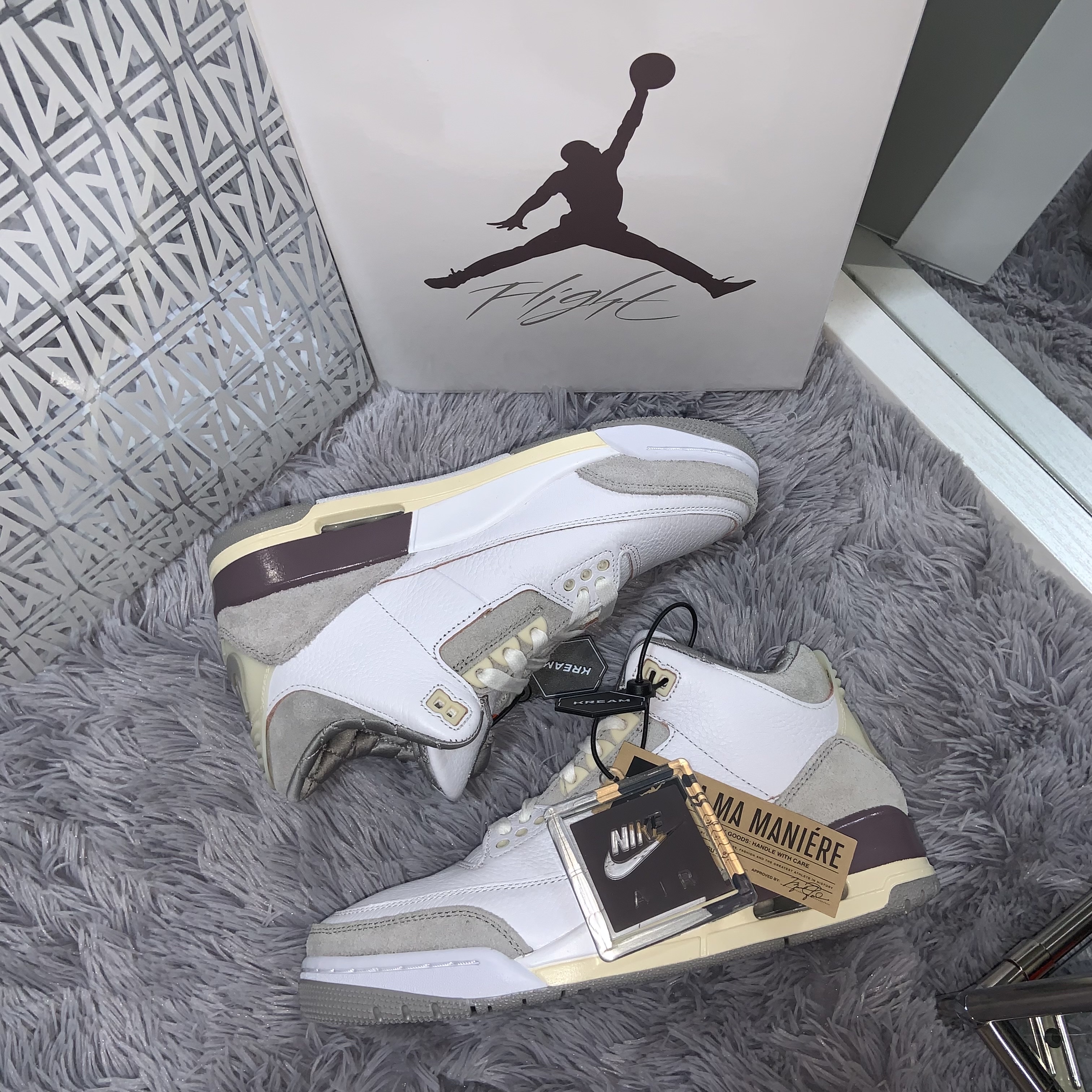 (W) Jordan 3 x A Ma Maniere Retro SP 착용 스타일 - 1
