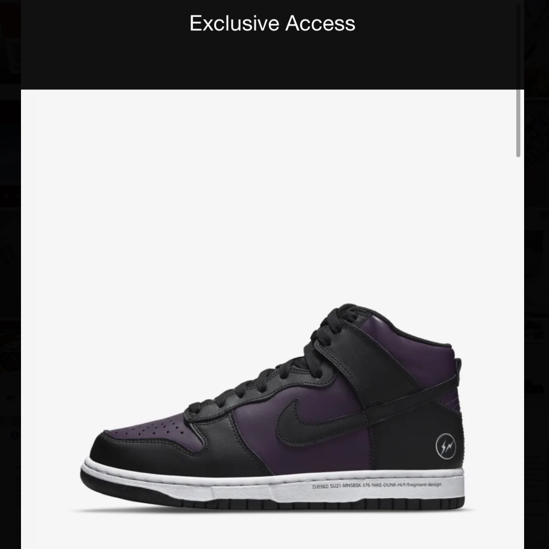 Nike x Fragment Dunk High Black 착용 스타일 - 2