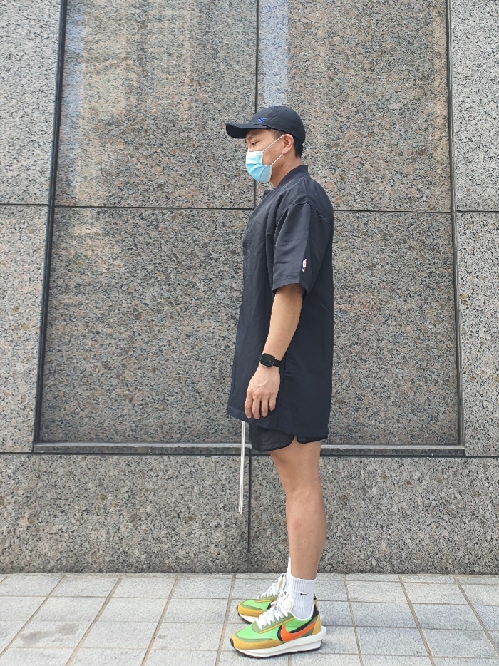 Nike x Fear of God Warm Up Top Off Noir, Nike x Sacai LDWaffle Green Multi 착용 스타일 - 3