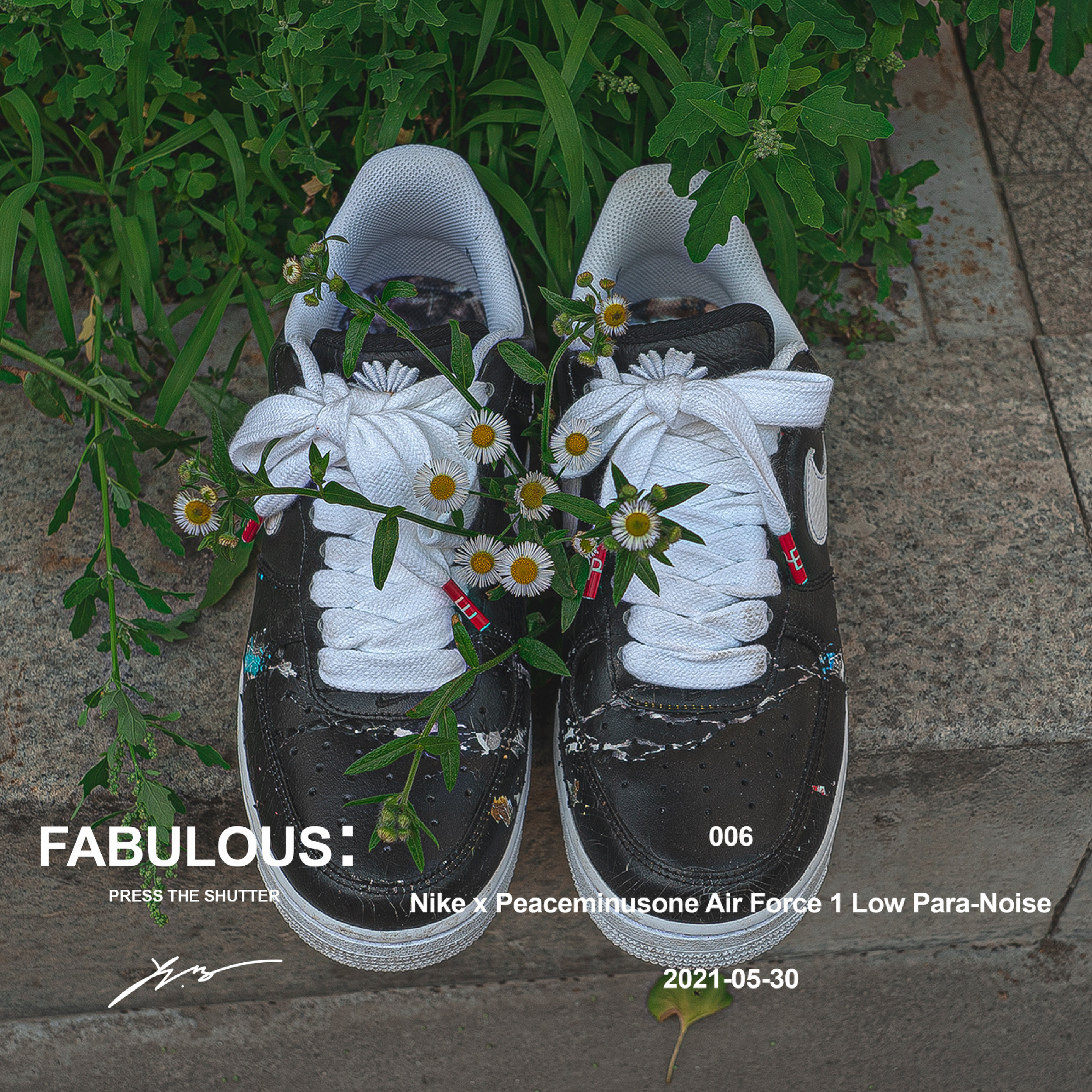 Nike x Peaceminusone Air Force 1 Low Para-Noise 착용 스타일