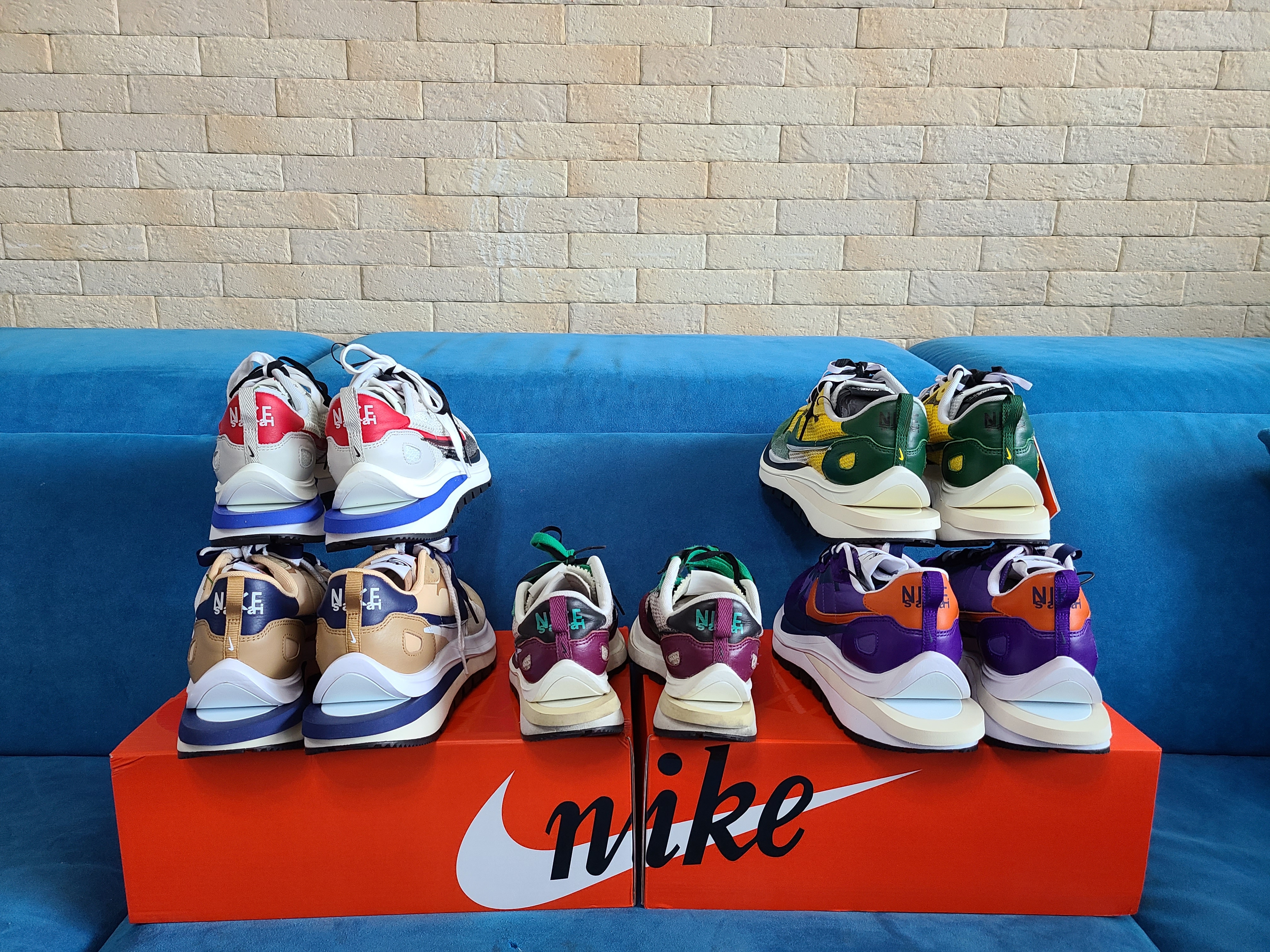 Nike x Sacai VaporWaffle Sesame and Blue Void, Nike x Sacai VaporWaffle Dark Iris 착용 스타일 - 3