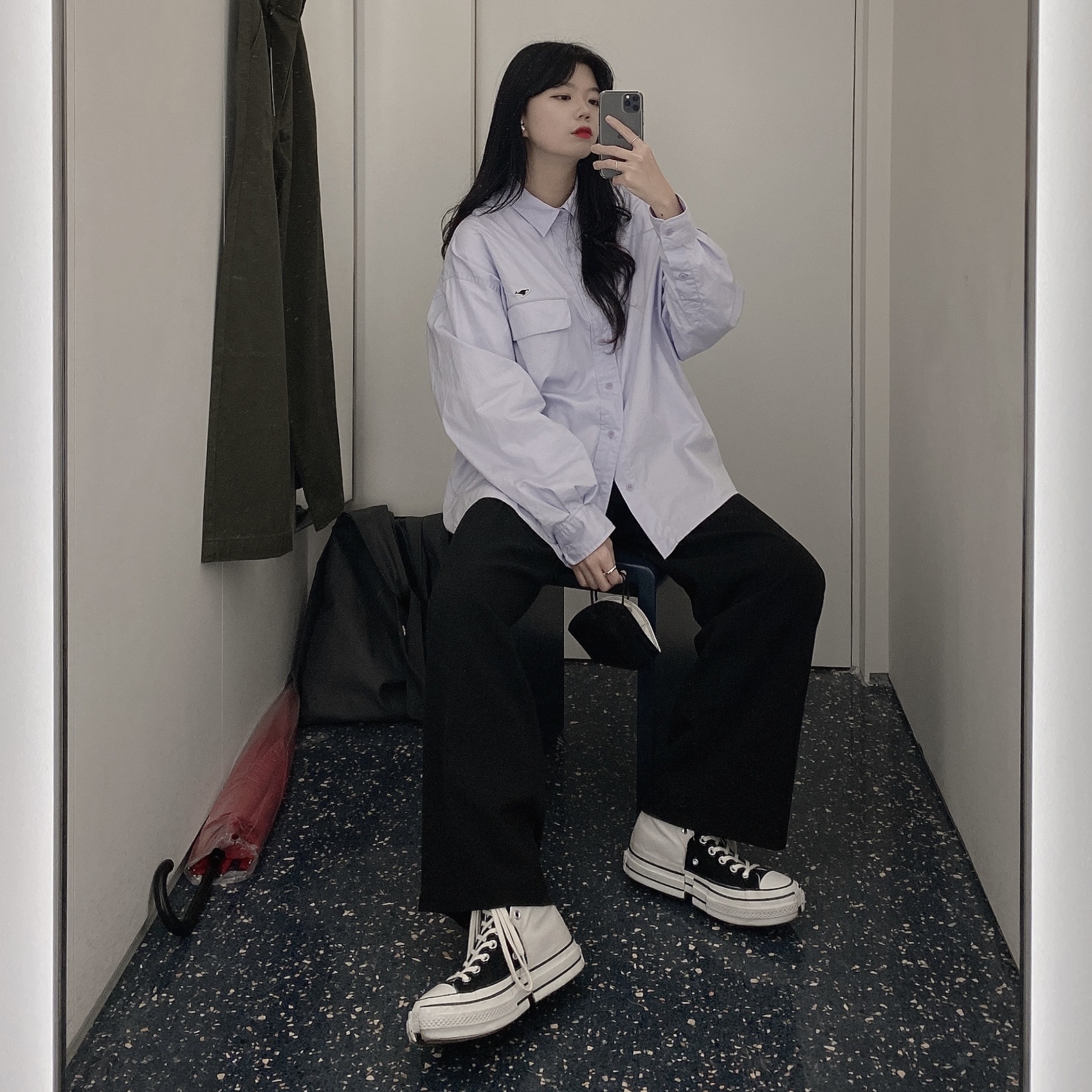 Converse x Feng Chen Wang Chuck 70 2-in-1 Natural Ivory Black 착용 스타일 - 1