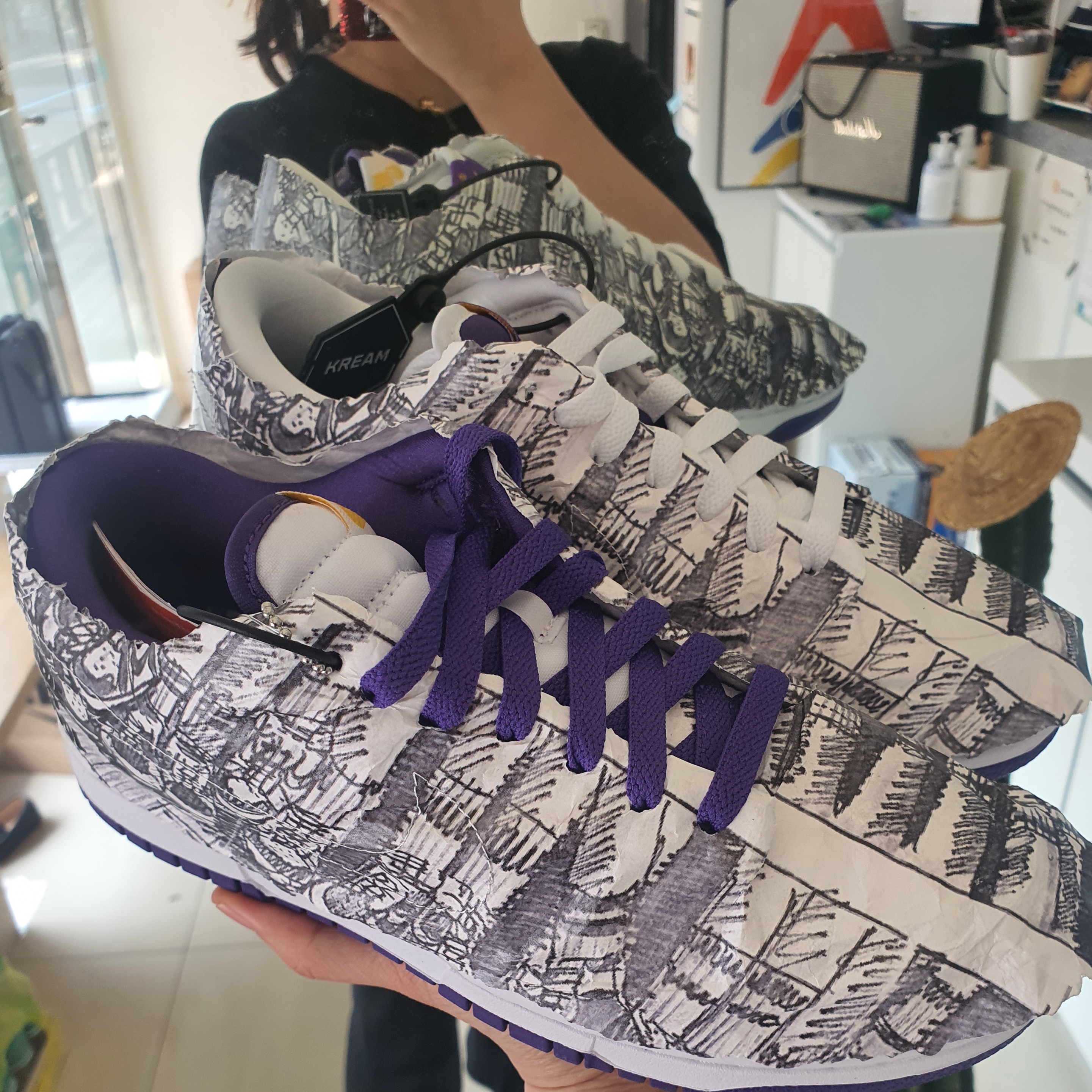 (W) Nike Dunk Low SE Flip 착용 스타일 - 1