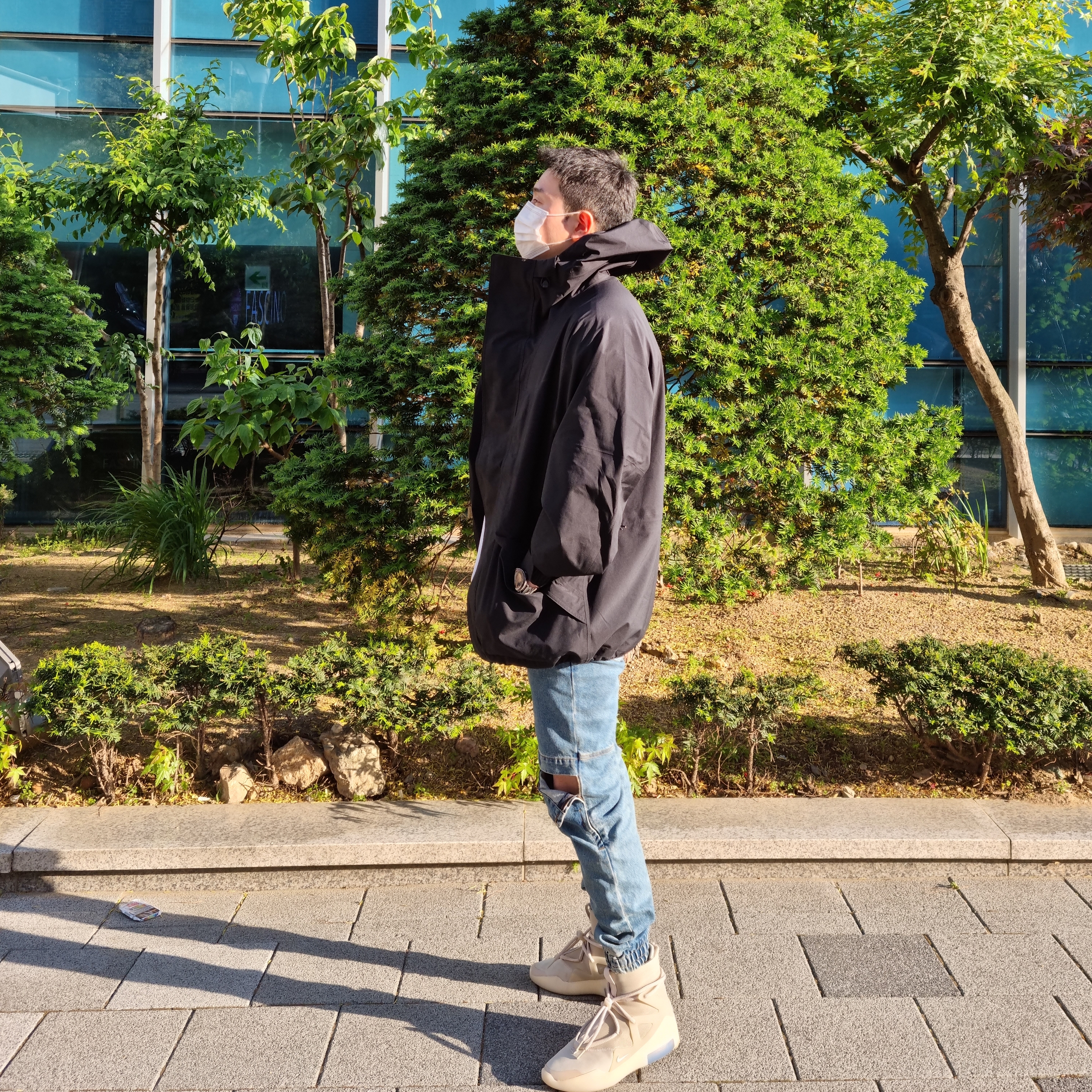Nike x Fear of God Air Fear of God 1 Oatmeal 착용 스타일