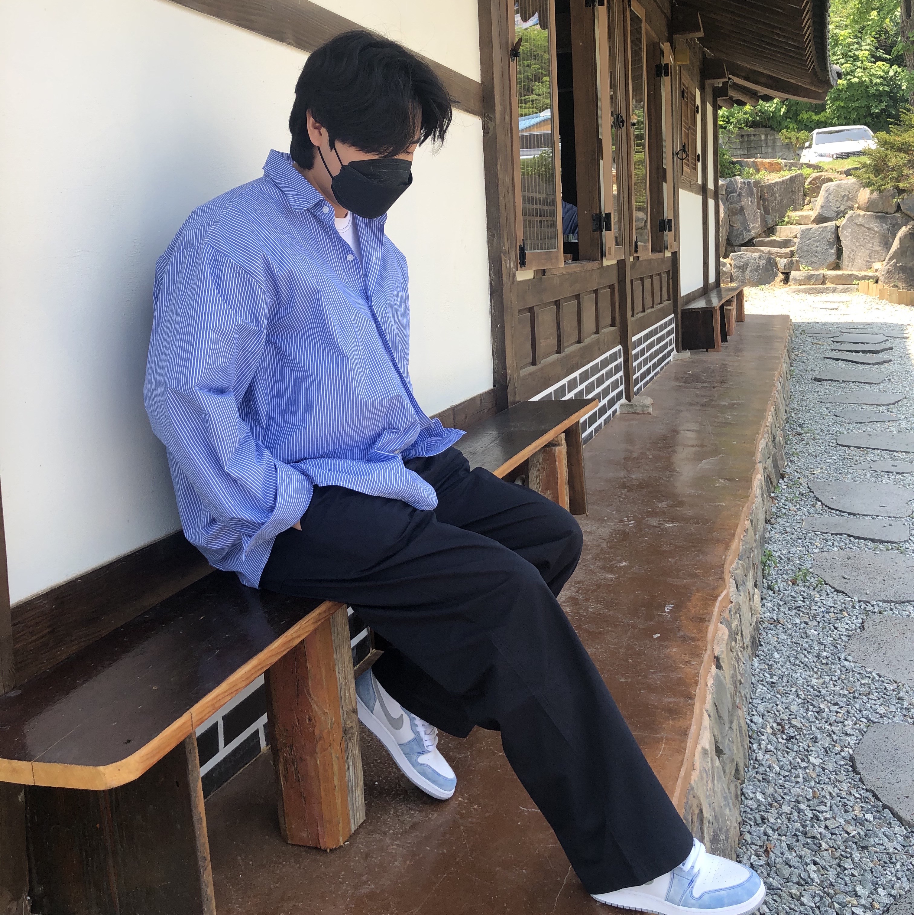 Jordan 1 Retro High OG Hyper Royal, (GS) Jordan 1 Retro High OG Hyper Royal 착용 스타일 - 2