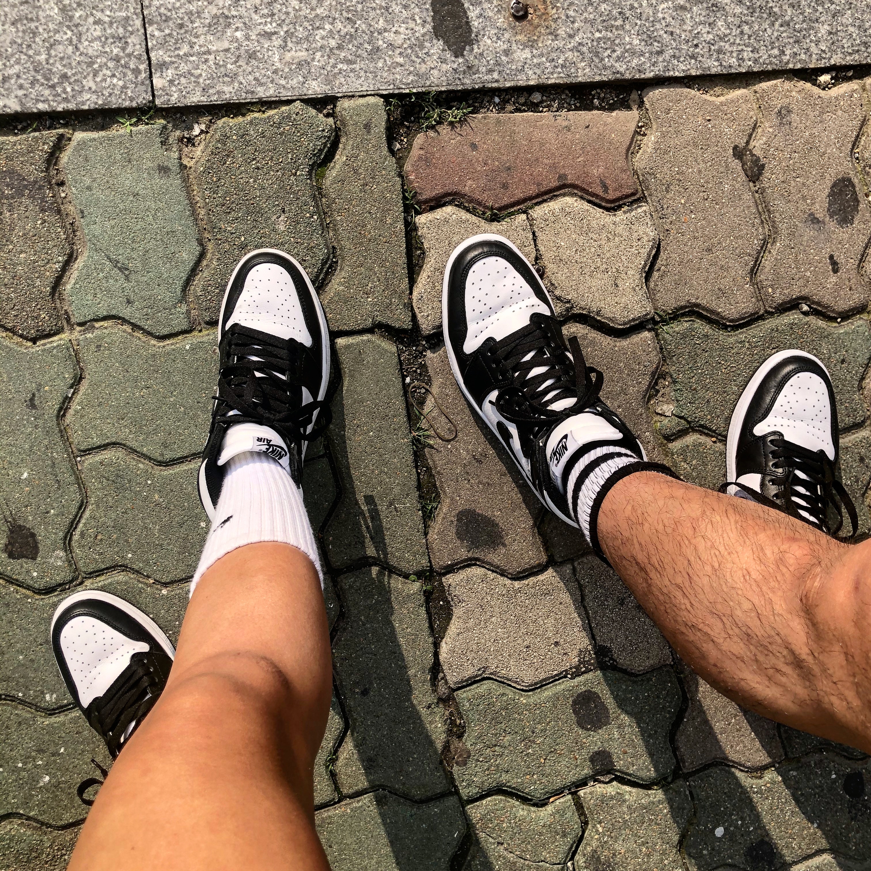 (GS) Jordan 1 Retro High OG Black White 2014, Jordan 1 Retro High OG Black White 2014 착용 스타일