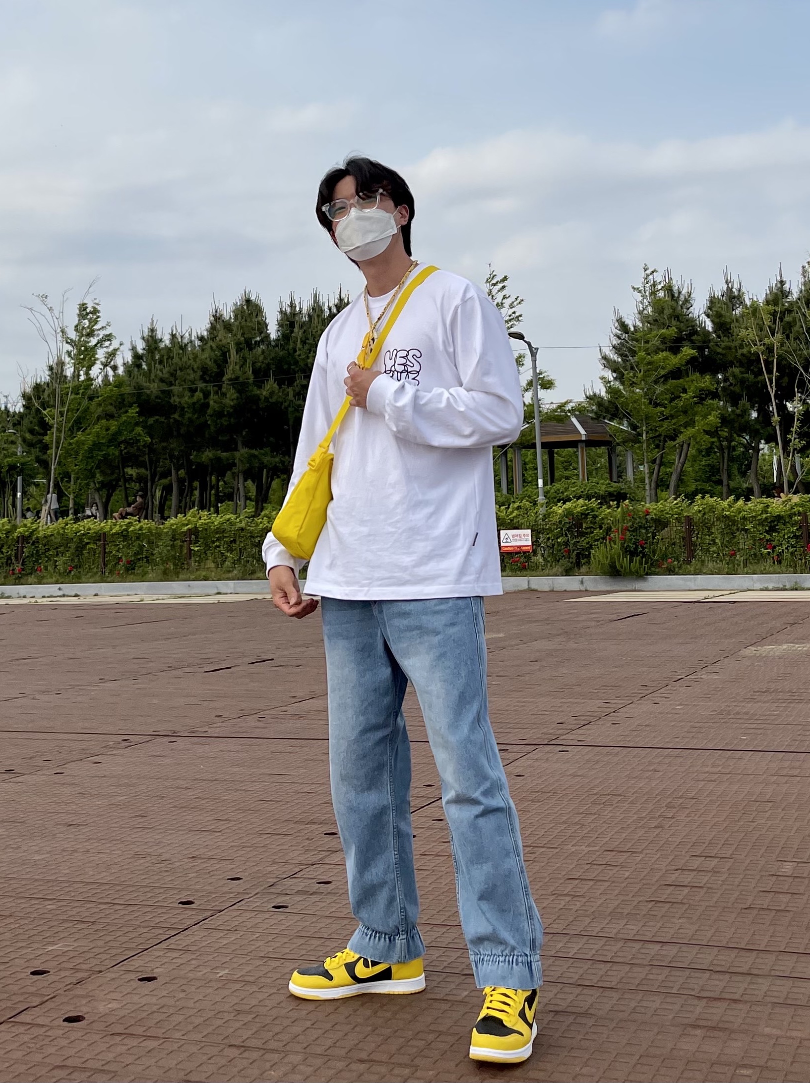 Nike Dunk High SP Varsity Maize 착용 스타일 - 2