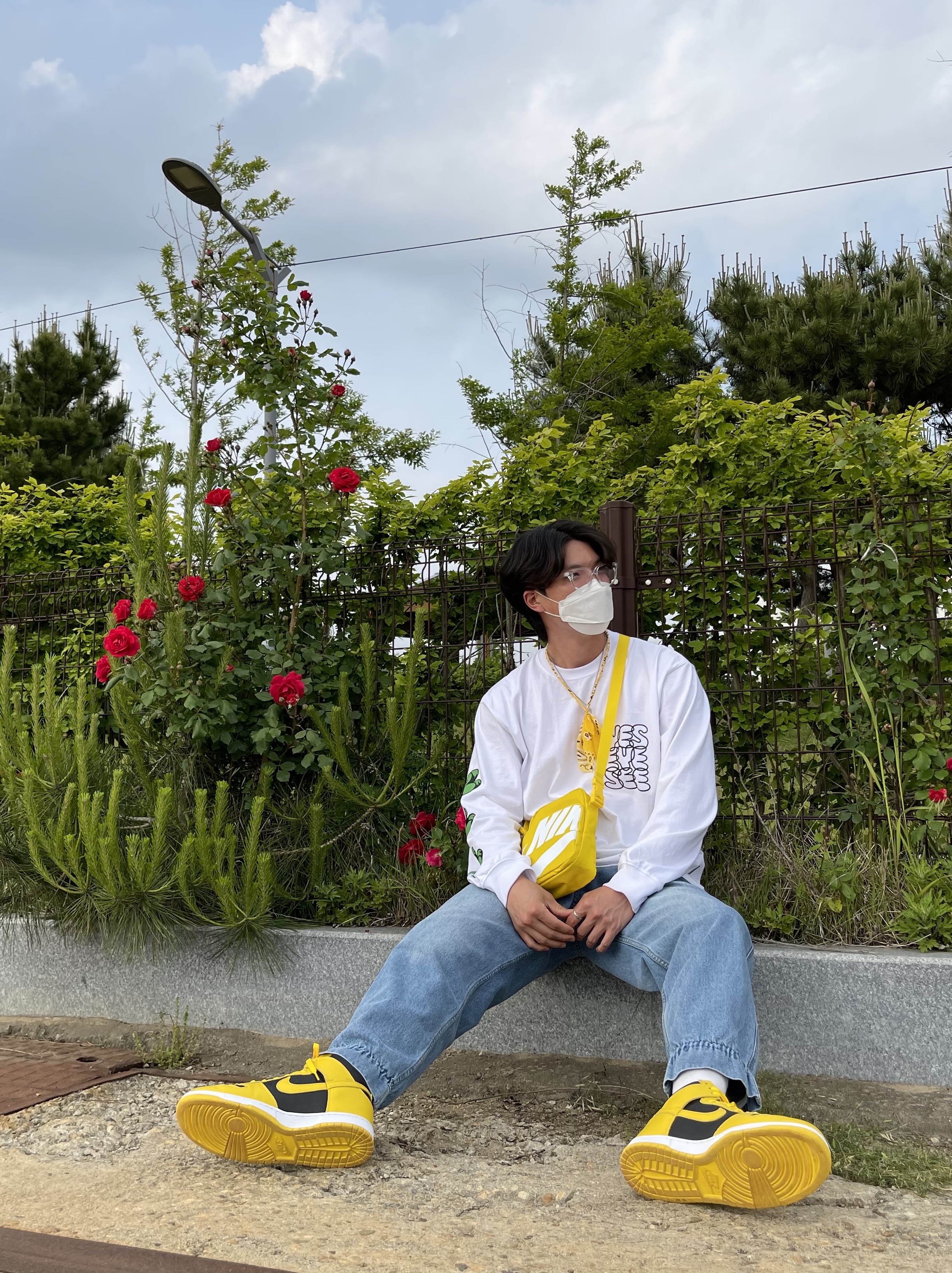 Nike Dunk High SP Varsity Maize 착용 스타일 - 3