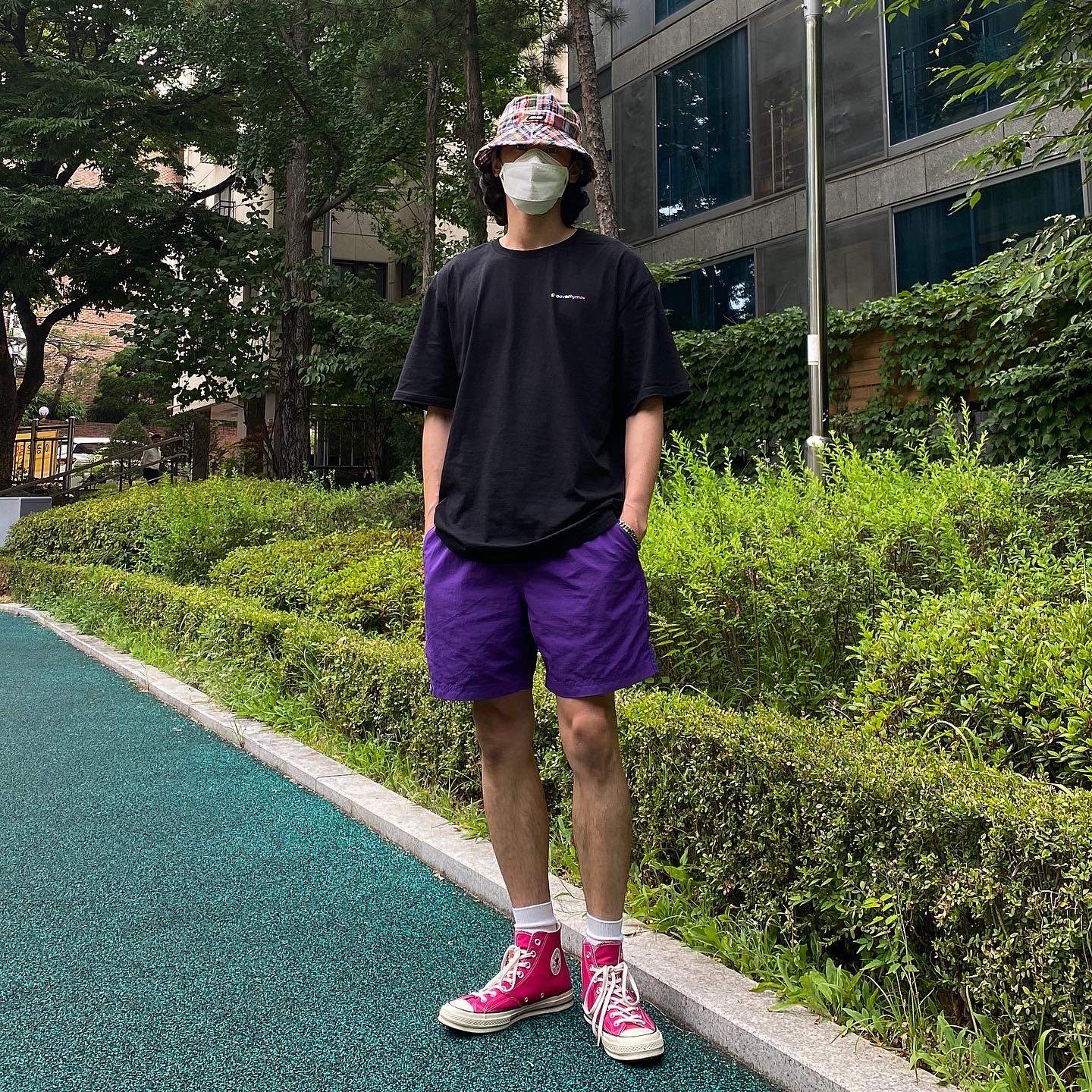 Palace Mad Rass Bucket Madras - 20SS 착용 스타일
