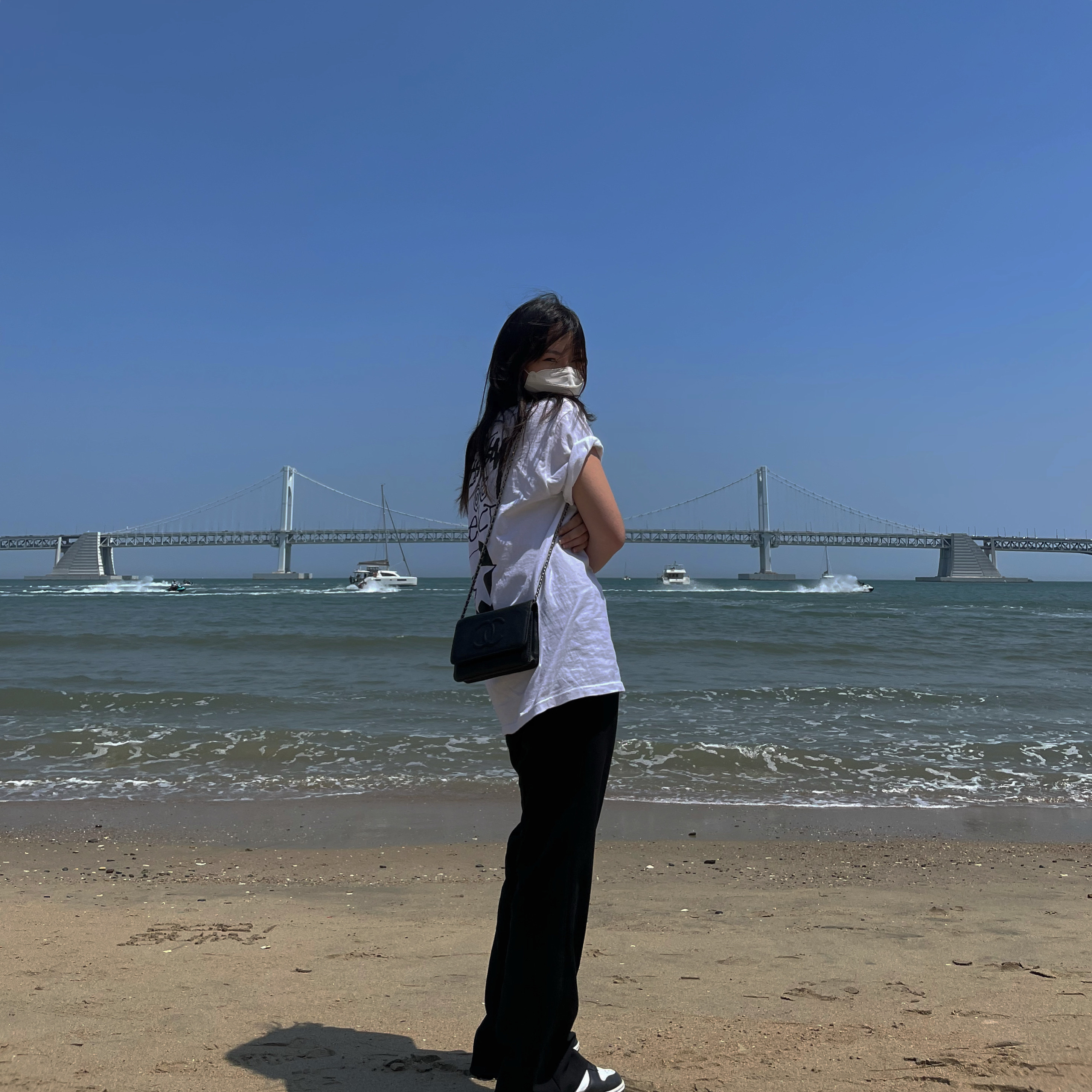 Stussy x Our Legacy Surfman T-Shirt White - 21SS, (W) Nike Dunk Low Black 착용 스타일