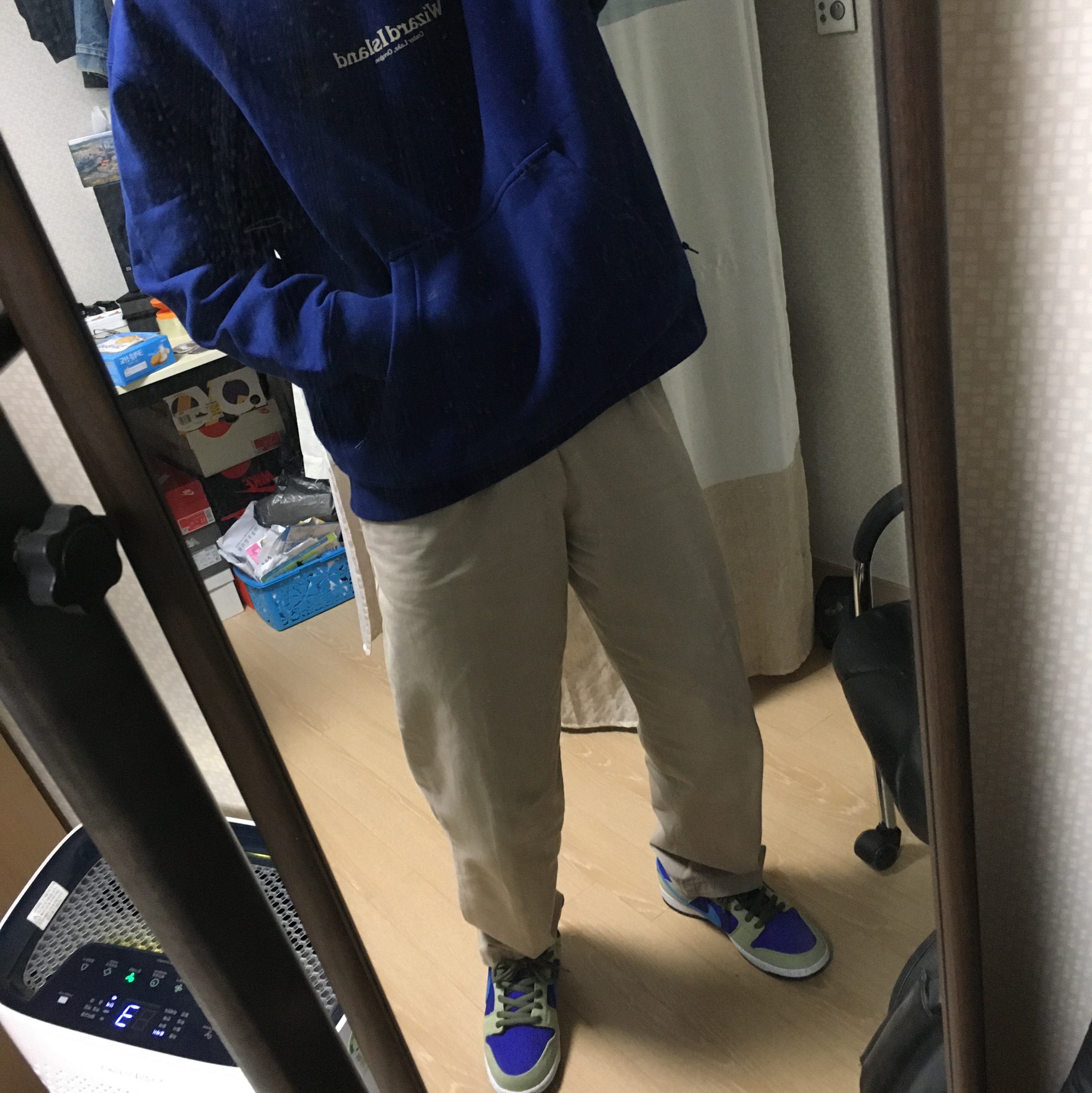 Nike SB Dunk Low Pro Celadon, Nike NRG ACG Hoodie Wizard Blue Void - US/EU 착용 스타일