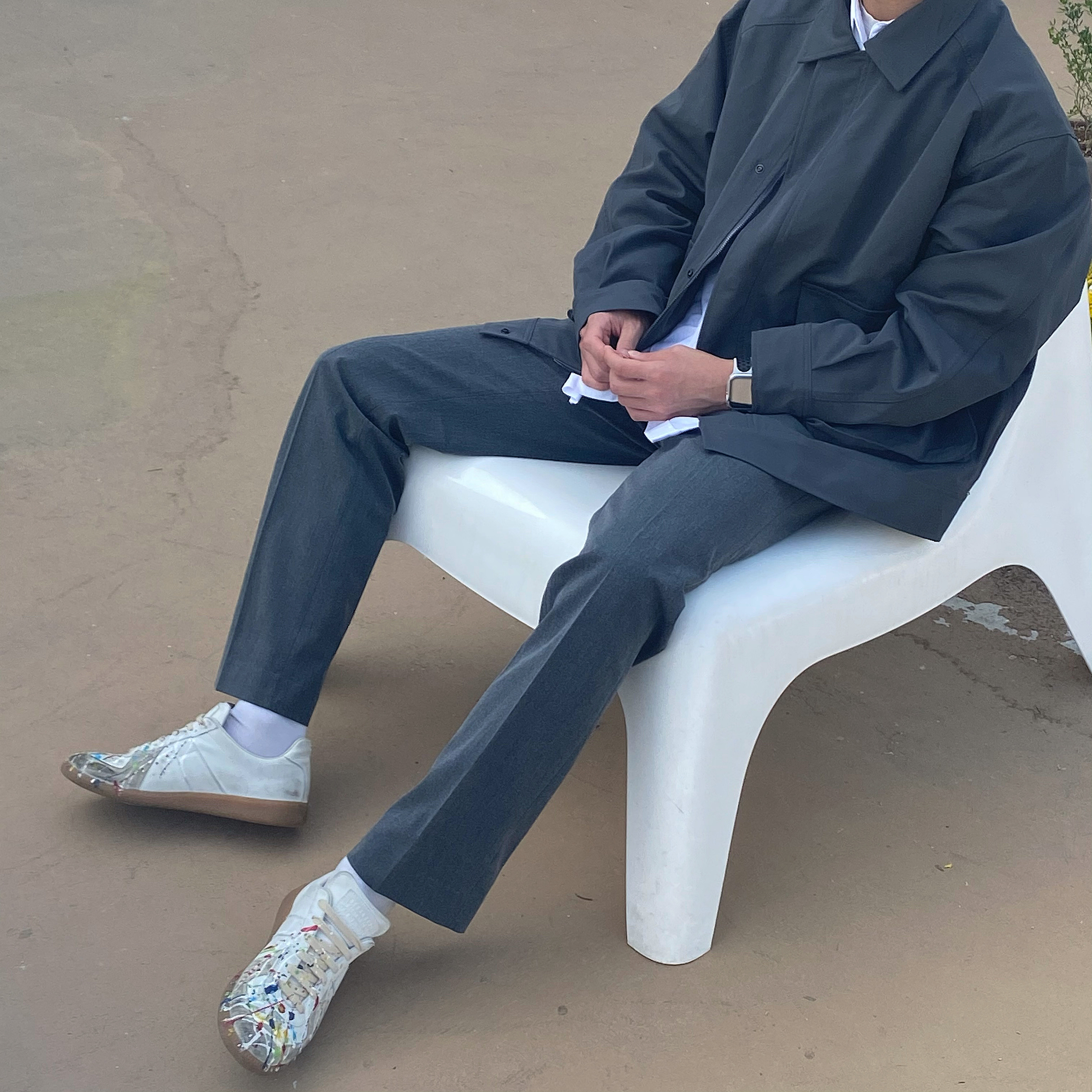 Maison Margiela Replica Paint Drop Sneakers 착용 스타일
