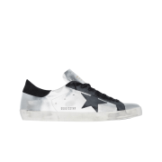 Golden Goose Superstar Silver Black Tab Sneakers