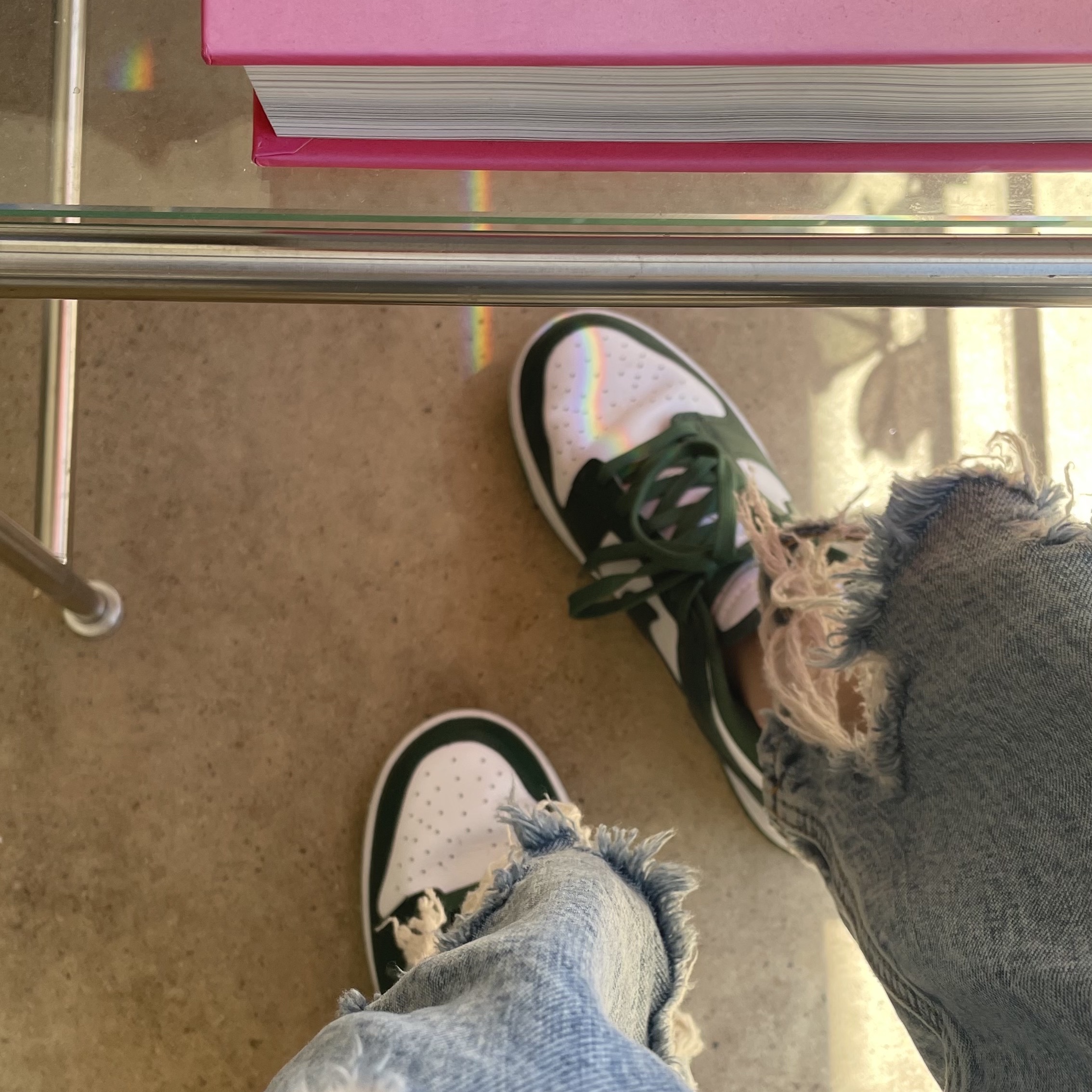 Nike Dunk Low Retro Varsity Green 착용 스타일 - 2