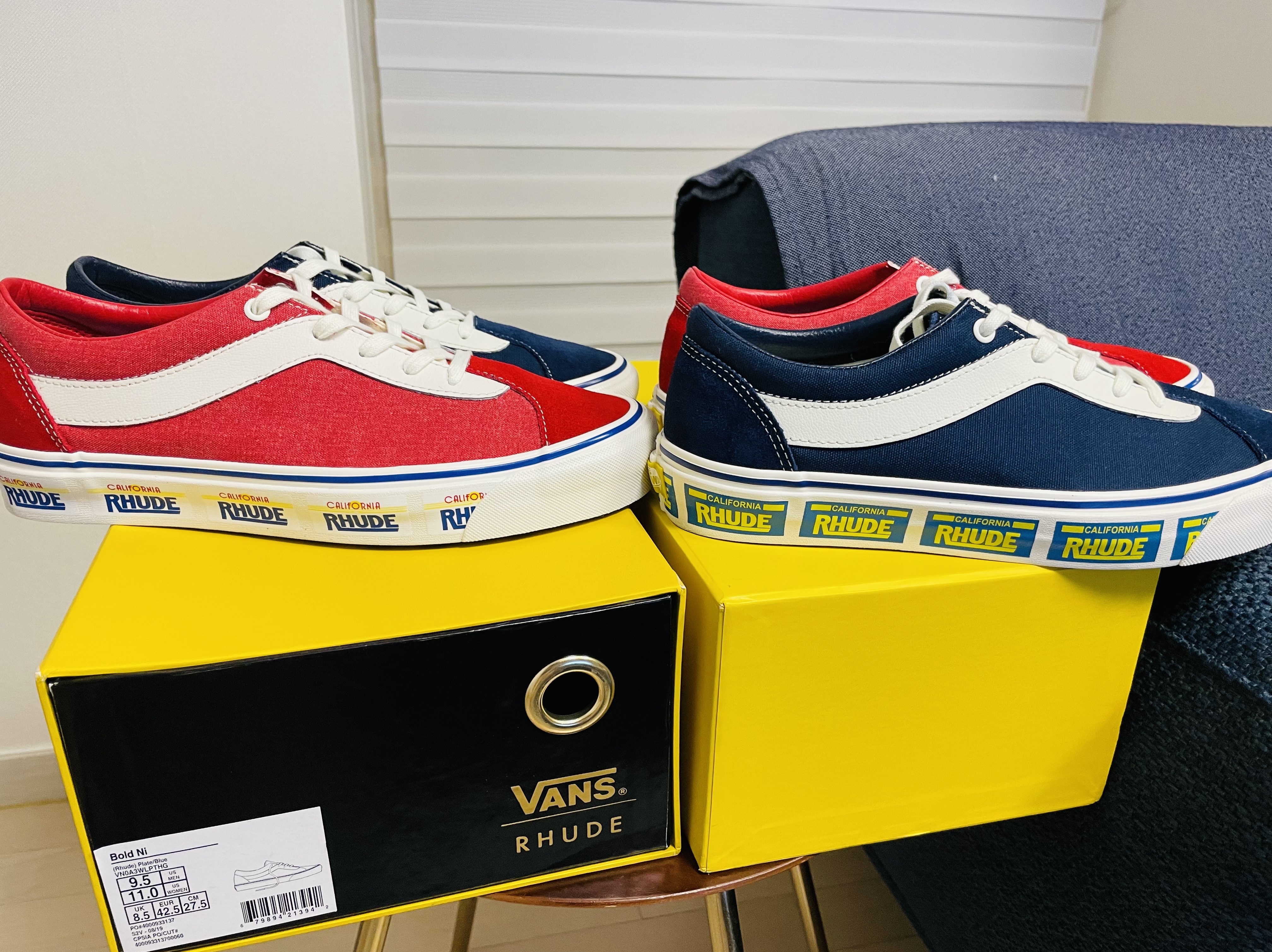 Vans x Rhude Bold Ni Red, Vans x Rhude Bold Ni Navy 착용 스타일 - 2