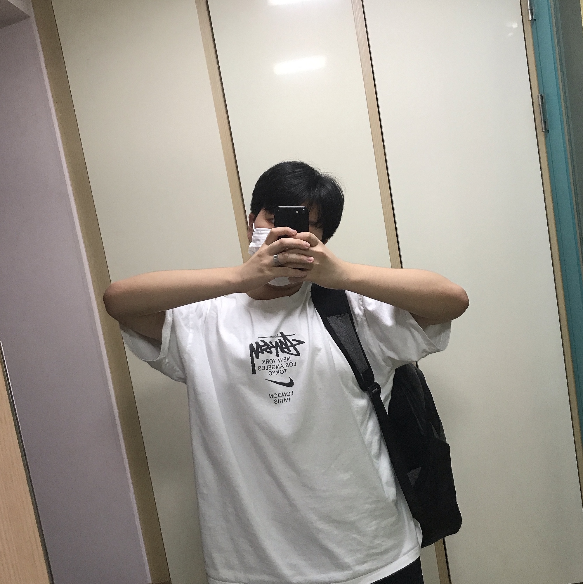 Nike x Stussy WT T-Shirt White - Asia 착용 스타일