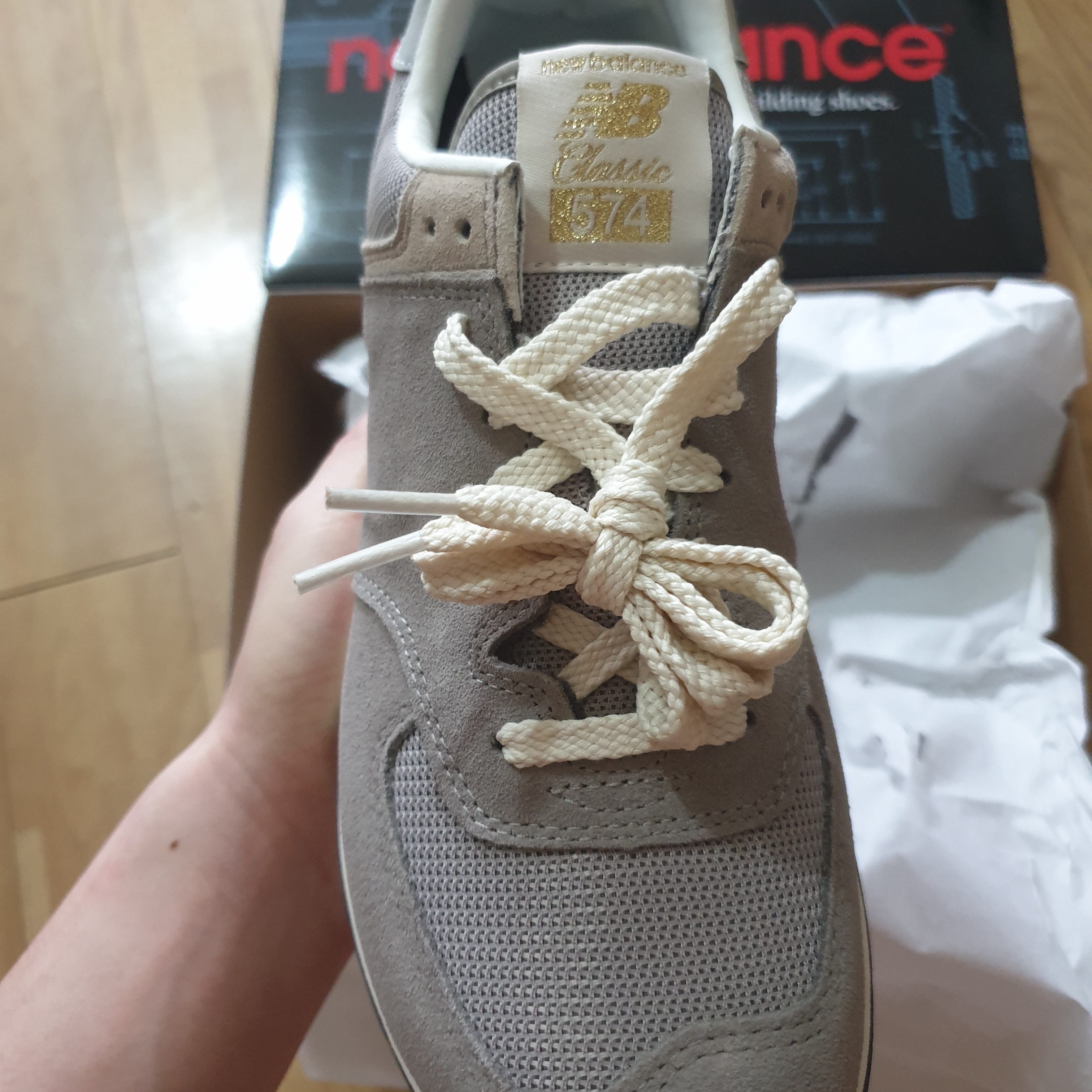 New Balance 574 Grey Day 착용 스타일 - 4