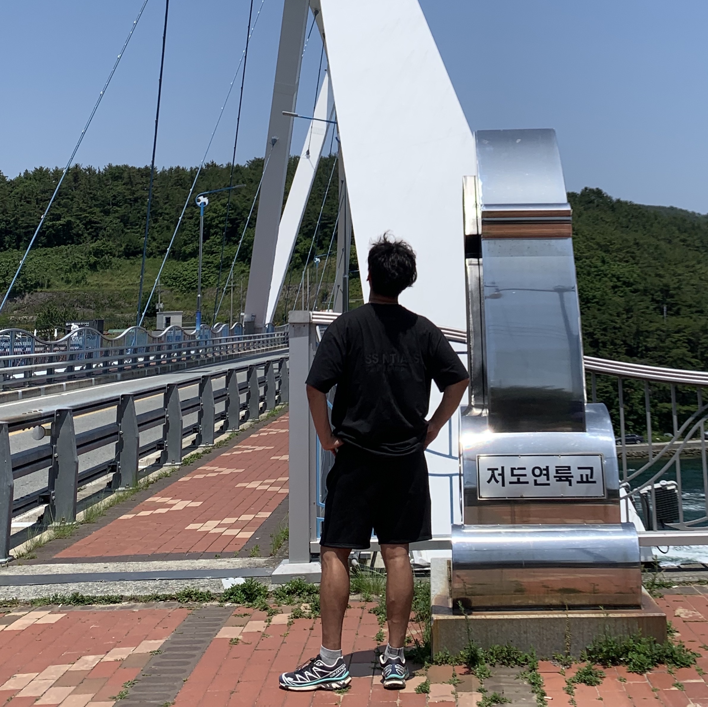 Essentials T-Shirt Black - 21SS, Essentials Sweatshorts Black - 21SS 착용 스타일