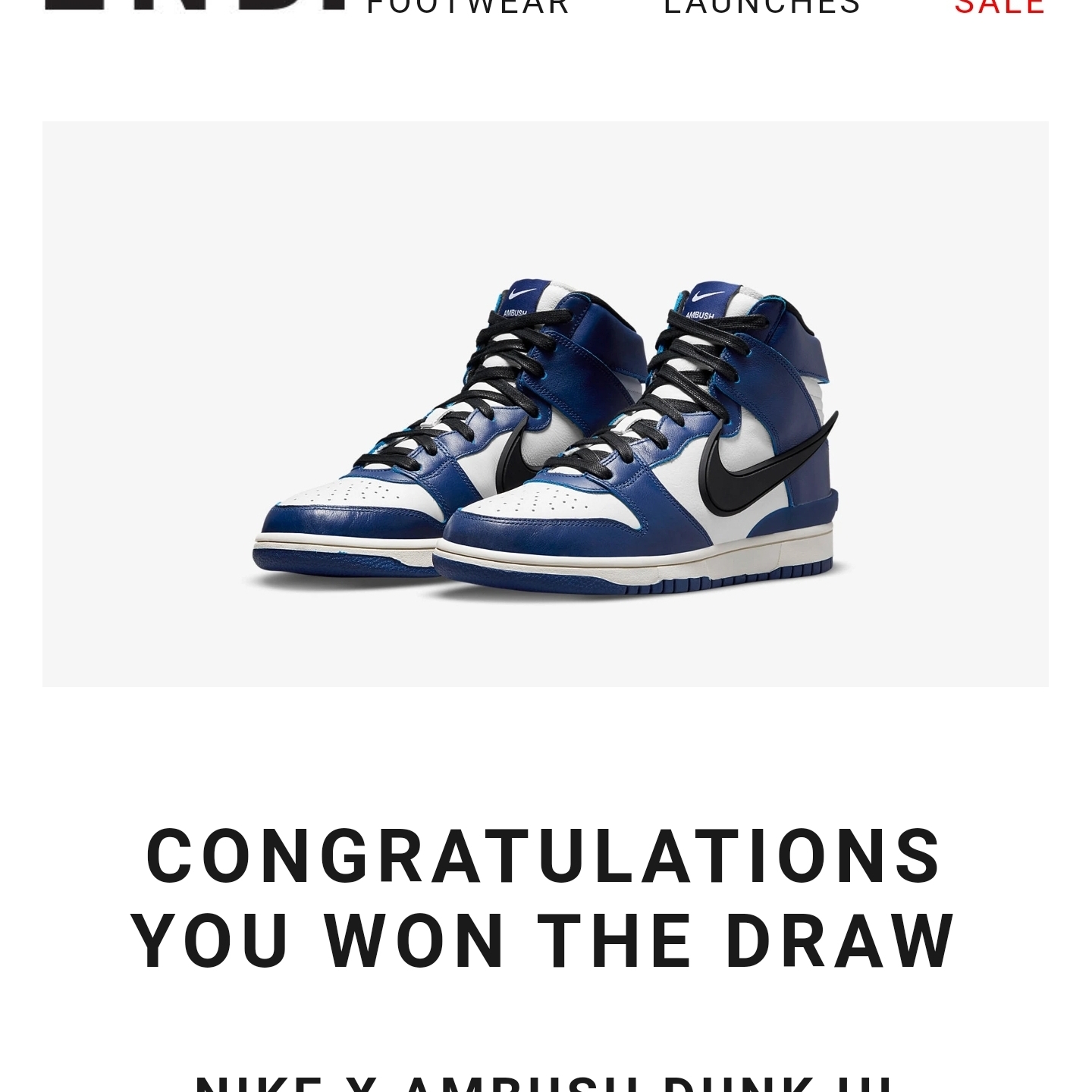 Nike x Ambush Dunk High Deep Royal Blue 착용 스타일