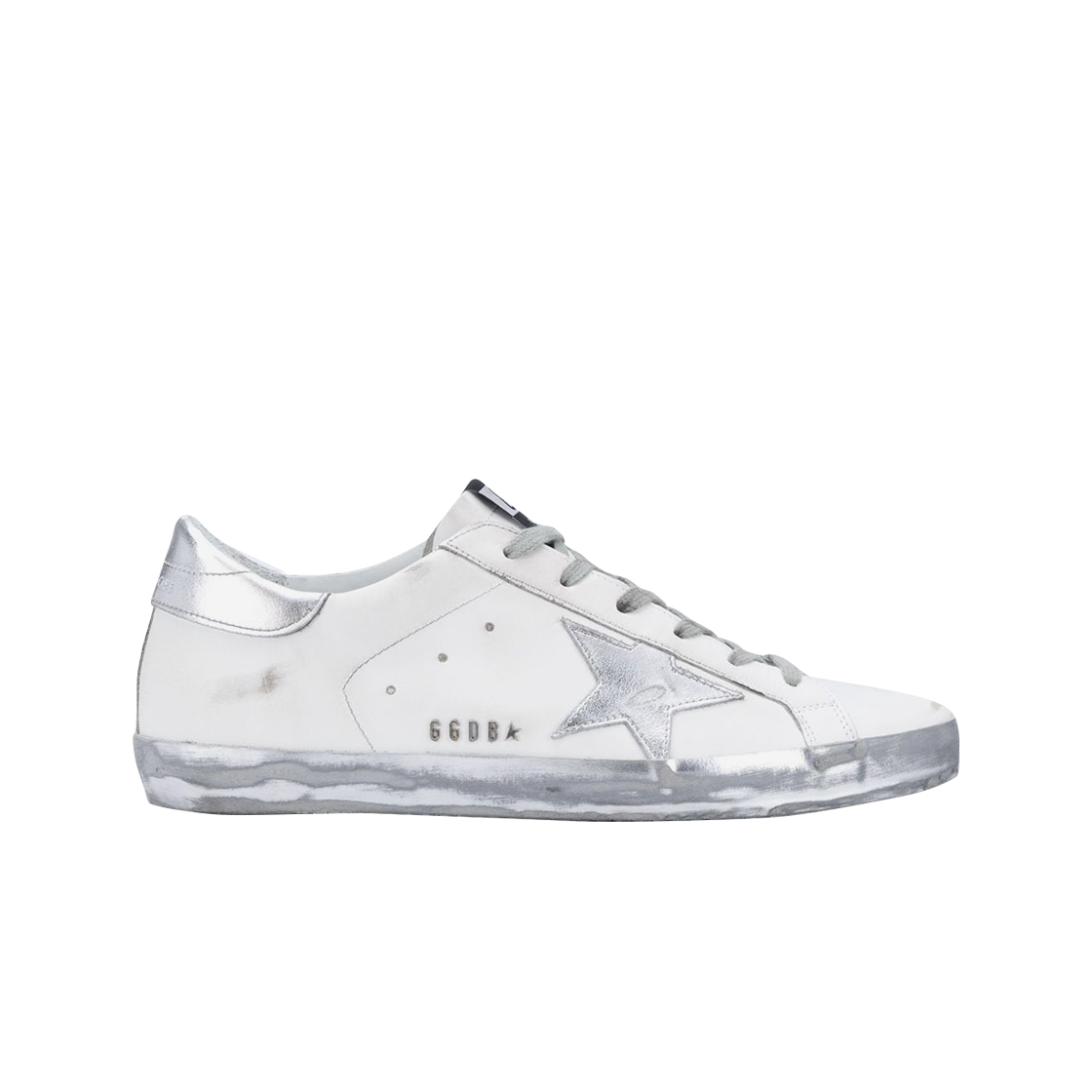 (W) 골든구스 슈퍼스타 화이트 실버탭 스니커즈((W) Golden Goose Superstar White Silver Heel Tab Sneakers)