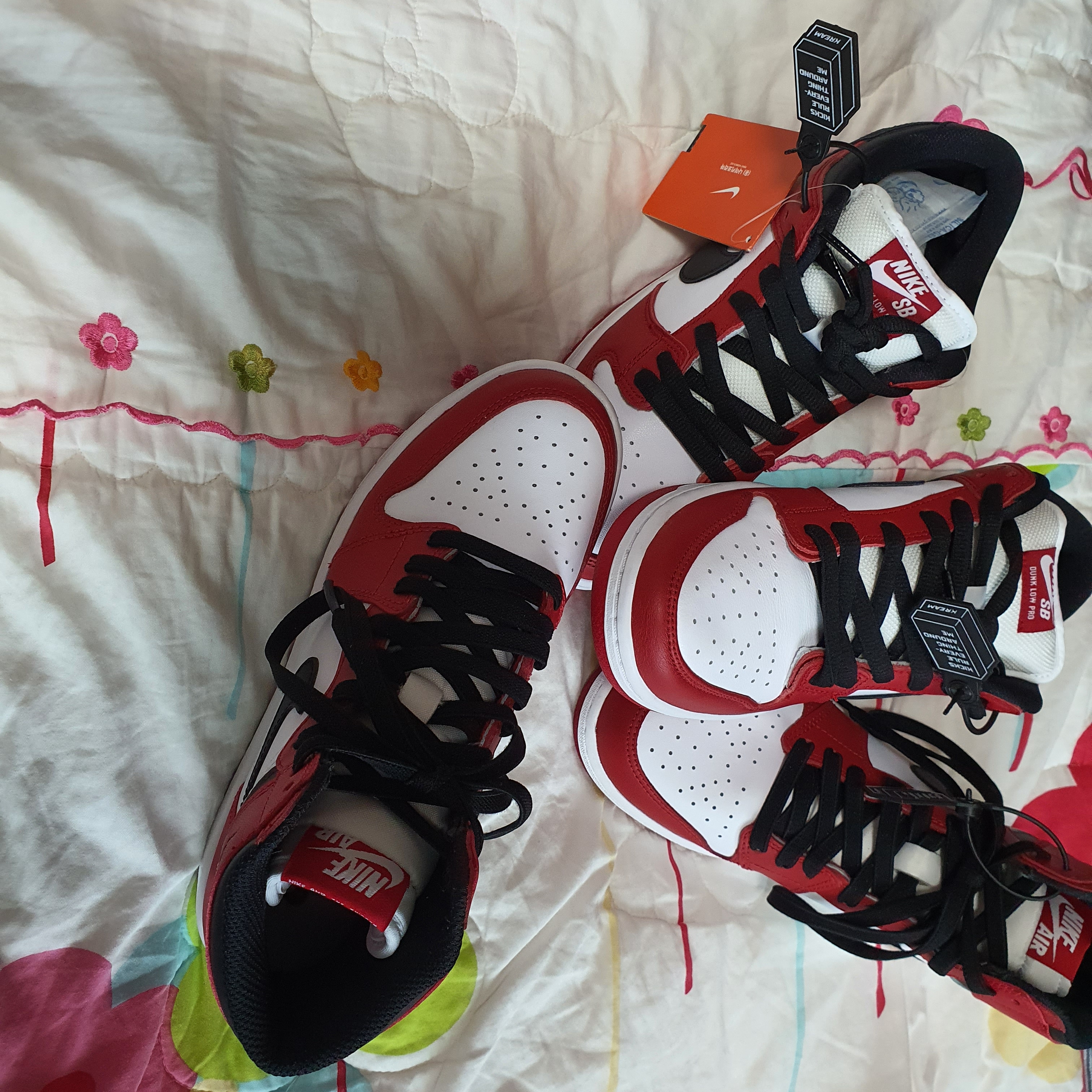 Nike SB Dunk Low Pro Chicago, (GS) Jordan 1 Retro High OG Chicago 2015 착용 스타일 - 3