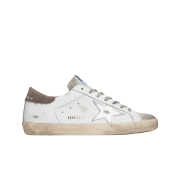 Golden Goose Superstar White Beige Heel Tab Sneakers