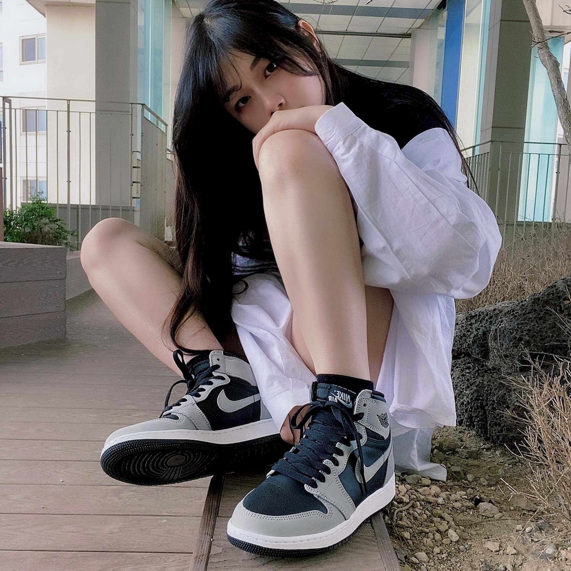 (GS) Jordan 1 Retro High OG Shadow 2.0, Jordan 1 Retro High OG Shadow 2.0 착용 스타일