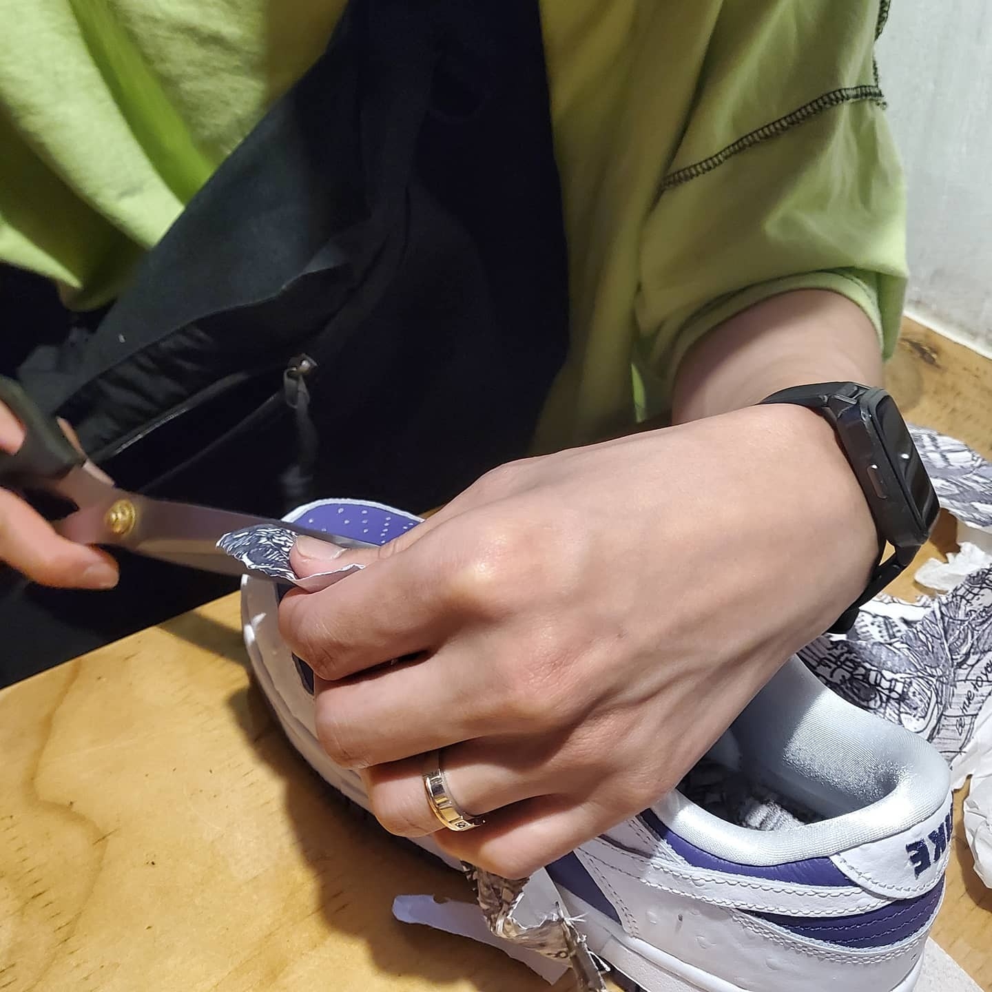 (W) Nike Dunk Low SE Flip 착용 스타일 - 3