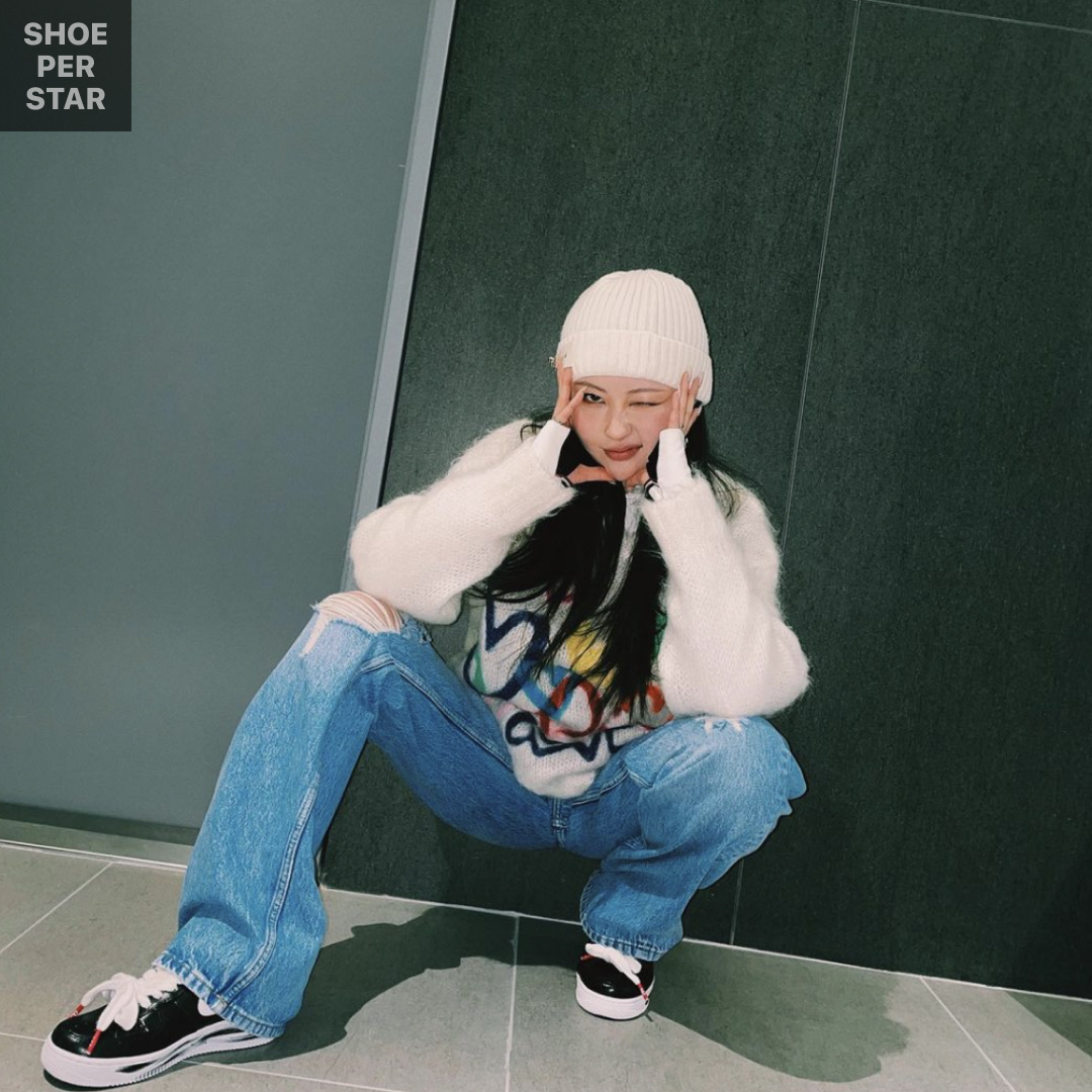 Nike x Peaceminusone Air Force 1 Low Para-Noise, Converse Run Star Hike Hi White Black Gum 착용 스타일 - 1