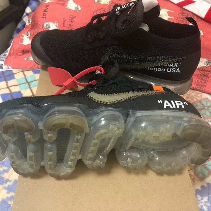 Nike x Off-White Air VaporMax V2 Black 착용 스타일 - 2