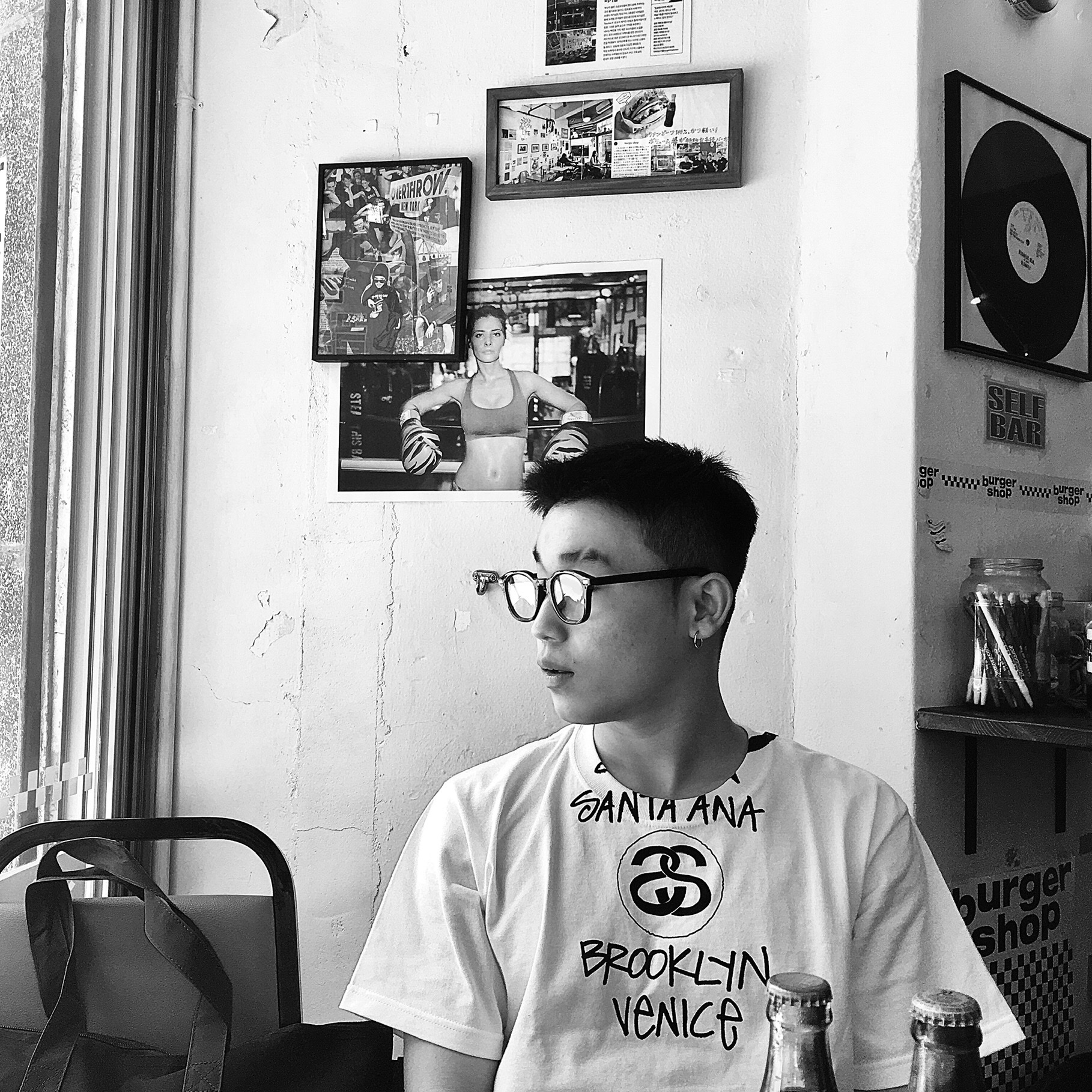 Stussy x Takahiromiyashita The Soloist 40 WT T-Shirt 착용 스타일 - 1